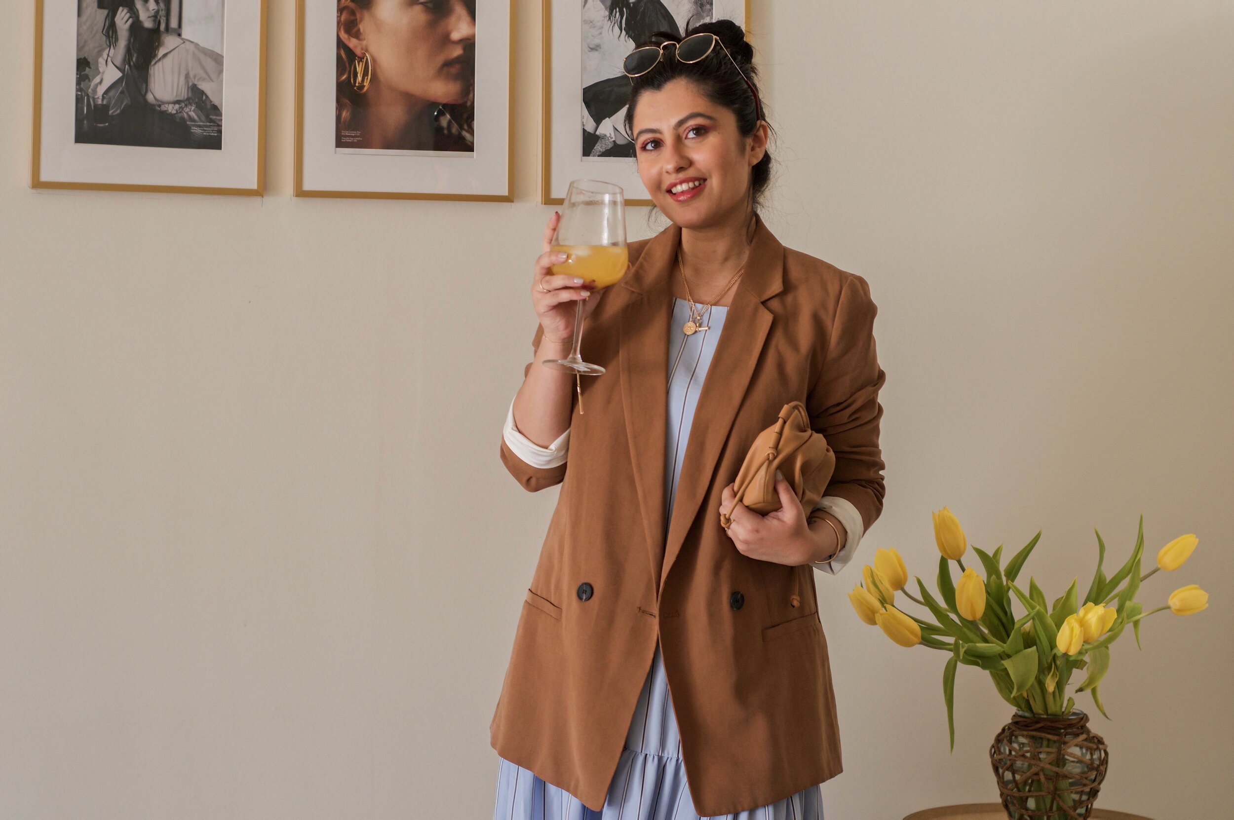 Blue dress with Blazer.JPG