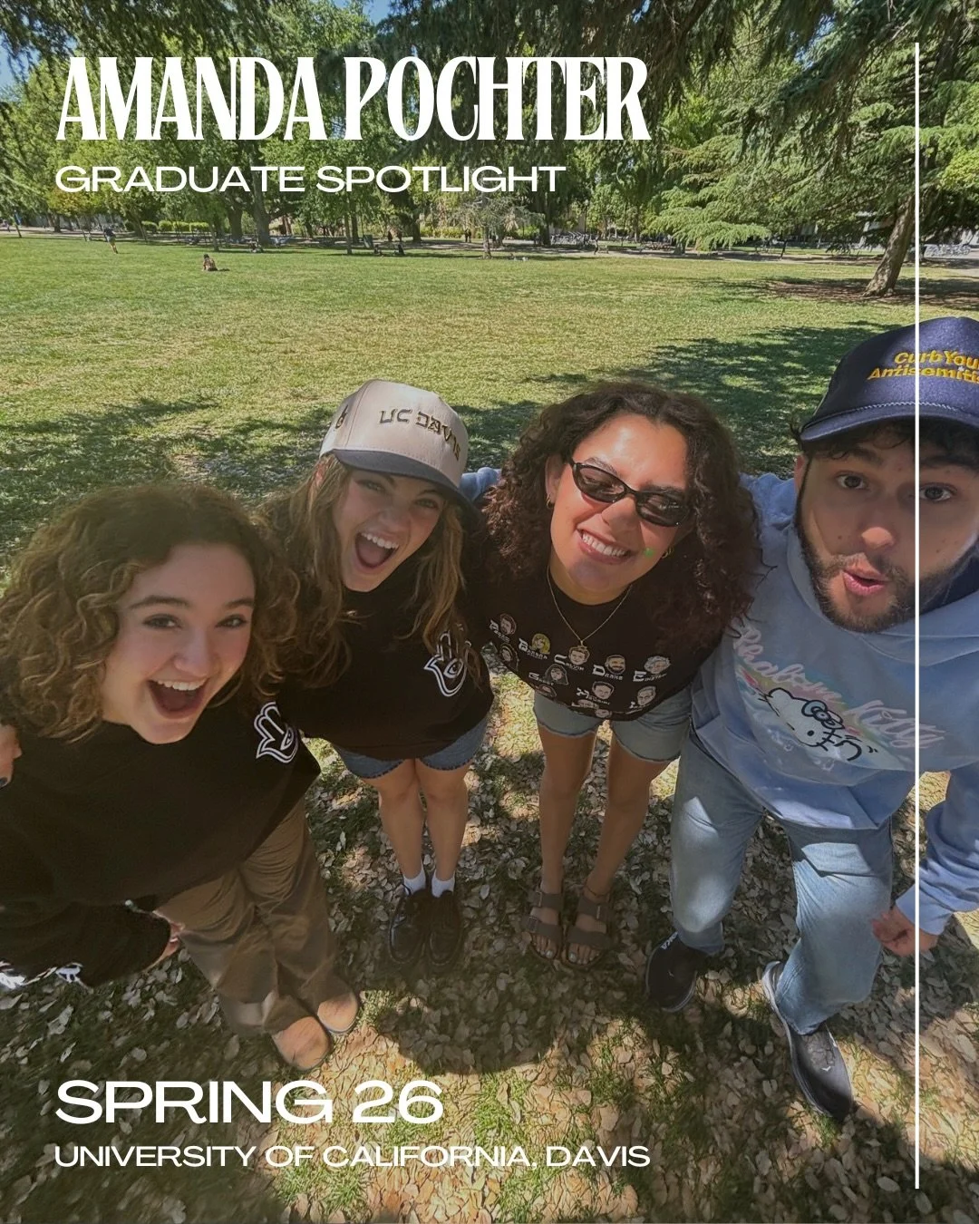 Today we&rsquo;re highlighting Amanda! 🎉Amanda shared that one of her favorite Hillel traditions is Israel Fest, where students and community members come together each year to celebrate their connection to Israel. One of her favorite memories was p
