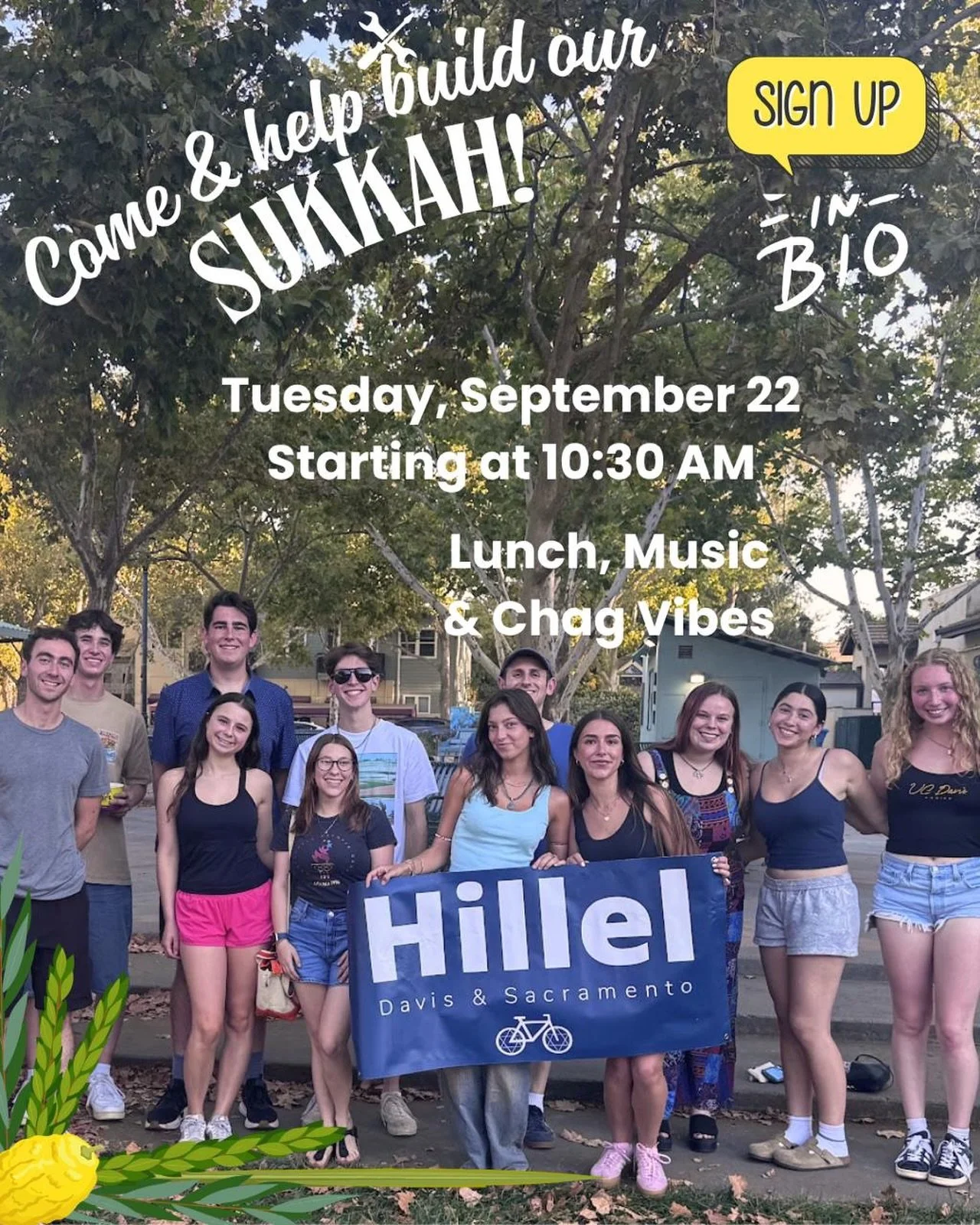 Come build a Sukkah with us! 🌿🔨