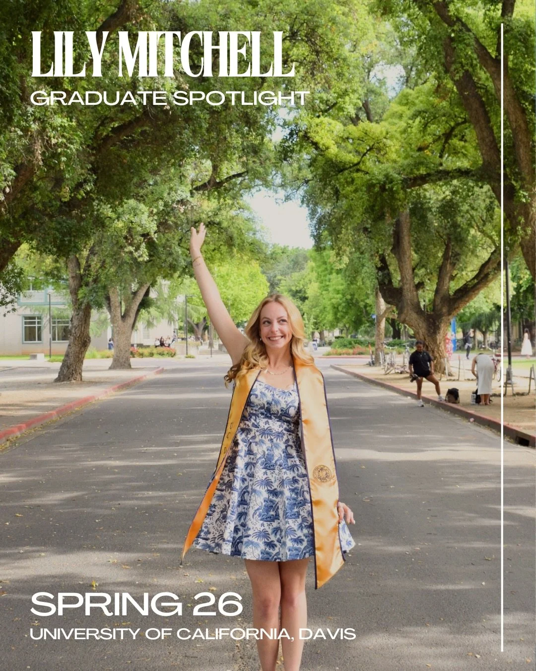 Today we&rsquo;re highlighting Lily! ☀️🎉
Lily shared that Hillel became her home away from home throughout college. From weekly Shabbat dinners and Aggies for Israel meetings to finding a welcoming place to study, spend time with friends, and feel s