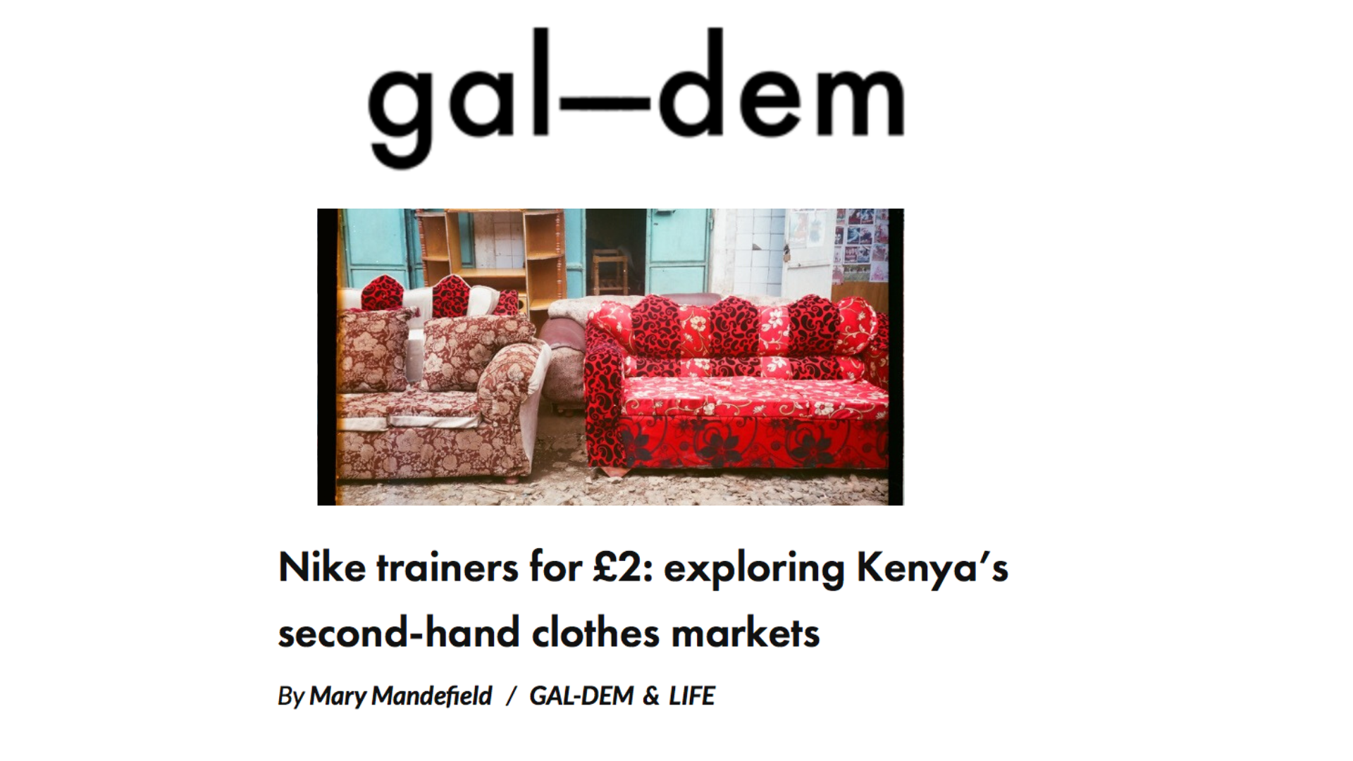Written article for gal-dem