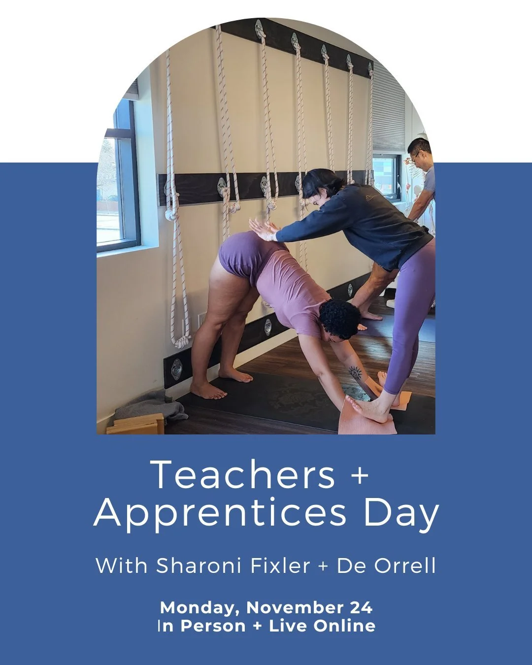 Teachers + Apprentices Day with Sharoni + De 📚💫

Join Sharoni Fixler and De Orrell for a day of practice and learning focused on practice and teaching skills for those preparing for assessments and/or  professional development. Together we will acc
