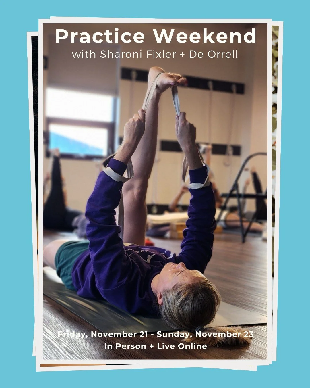 ✨ Practice Weekend with Sharoni Fixler + De Orrell✨

Join us for a weekend of deep and dedicated practice with community 🦋

Evening restorative, rejuvenating morning openings, immersive pranayama and energizing afternoon practice. An opportunity for