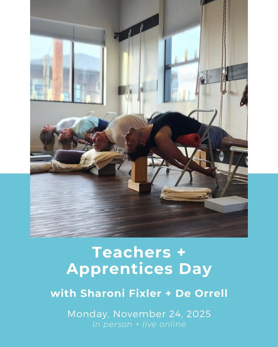 Teachers + Apprentices Day with Sharoni + De 📚💫

🔗 Link in bio to learn more

Join Sharoni Fixler and De Orrell for a day of practice and learning focused on practice and teaching skills for those preparing for assessments and/or  professional dev