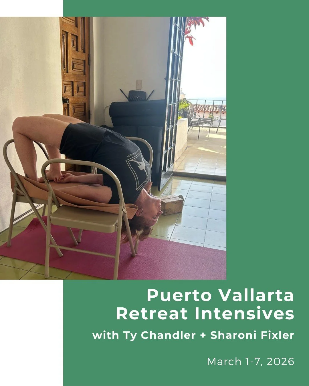 Puerto Vallarta Retreat Intensive with Ty Chandler &amp; Sharoni Fixler✨

🔗 Link in IG bio to learn more

🌴🌞 Join us for Level 2-3-4 Practice Intensive
Monday, March 2 - Saturday, March 7

Experience the transformation 🦋
Sustained practice, seque