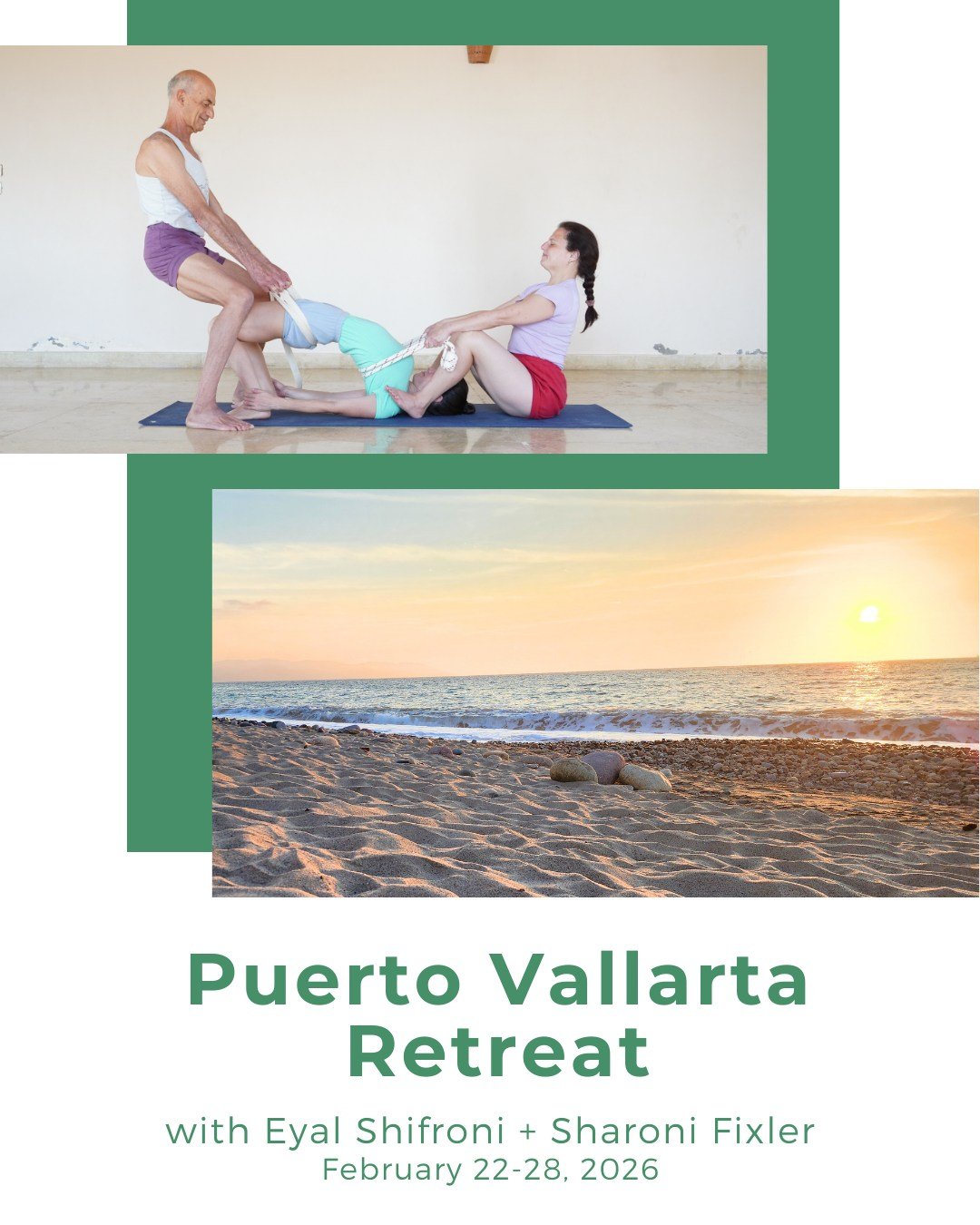 Puerto Vallarta Retreat with Eyal Shifroni + Sharoni Fixler ☀️
You&rsquo;re invited to join Eyal Shifroni and Sharoni Fixler in the heart of Puerto Vallarta, Mexico for an immersive exploration of yoga through meditation, asana, pranayama and philoso