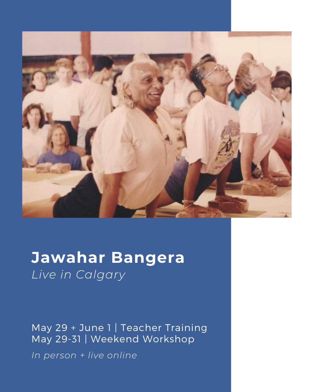 Jawahar Bangera Live in Calgary Spring 2026

A rare opportunity to study with an expert teacher who has masterful insights into practice techniques and its principles. Jawahar will explore how the practice touches the various layers of a human being 