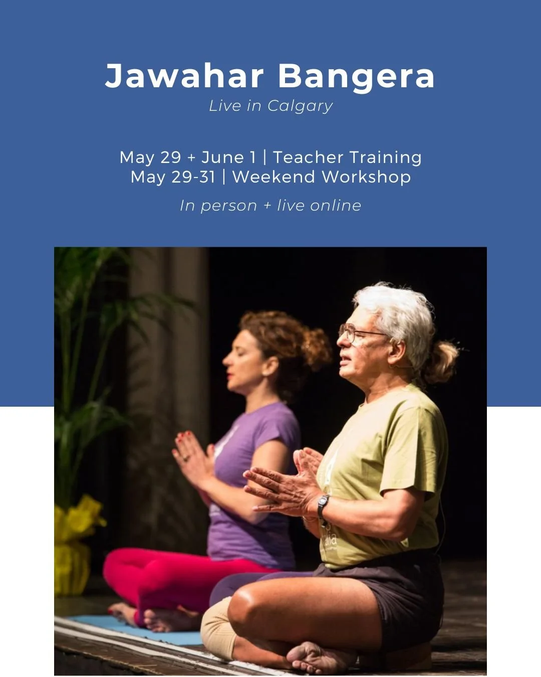Jawahar Bangera Live in Calgary Spring 2026

A rare opportunity to study with an expert teacher who has masterful insights into practice techniques and its principles. Jawahar will explore how the practice touches the various layers of a human being 