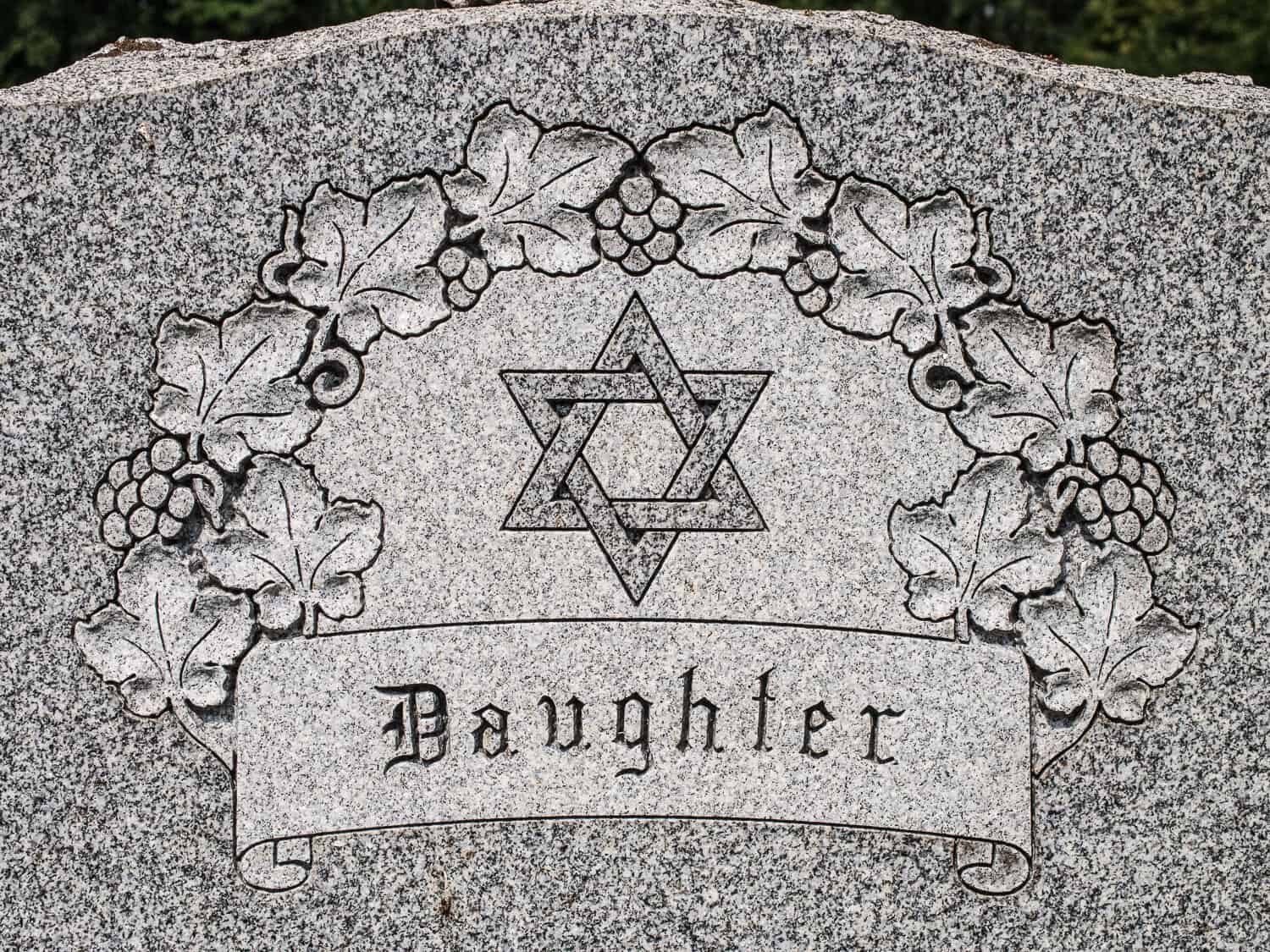 laser etched Jewish symbol daughter
