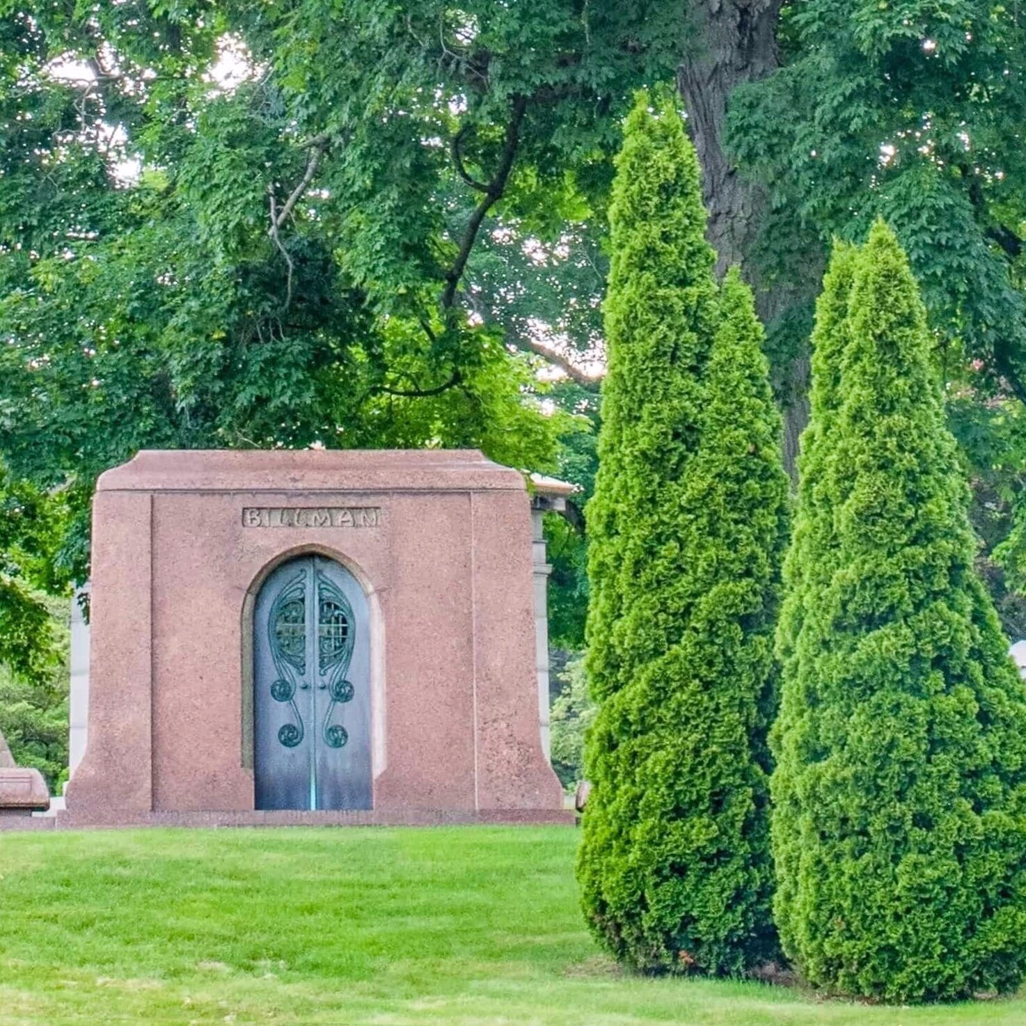 twentieth century granite mausoleum