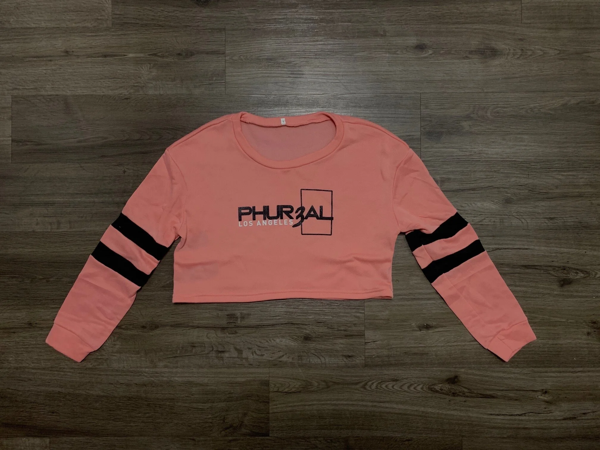 Neck Striped T Shirt Crop Top