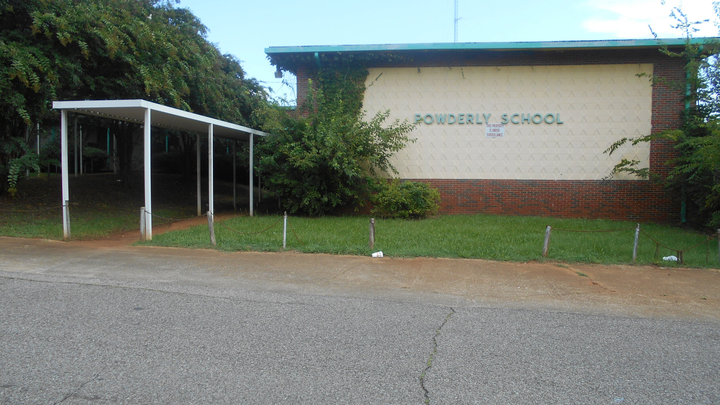 Exhibit 127 - A section of Powderly Elementary. Unfortunately, when the school caught fire, the room containing the school instruments was completely destroyed along with the instruments within..JPG