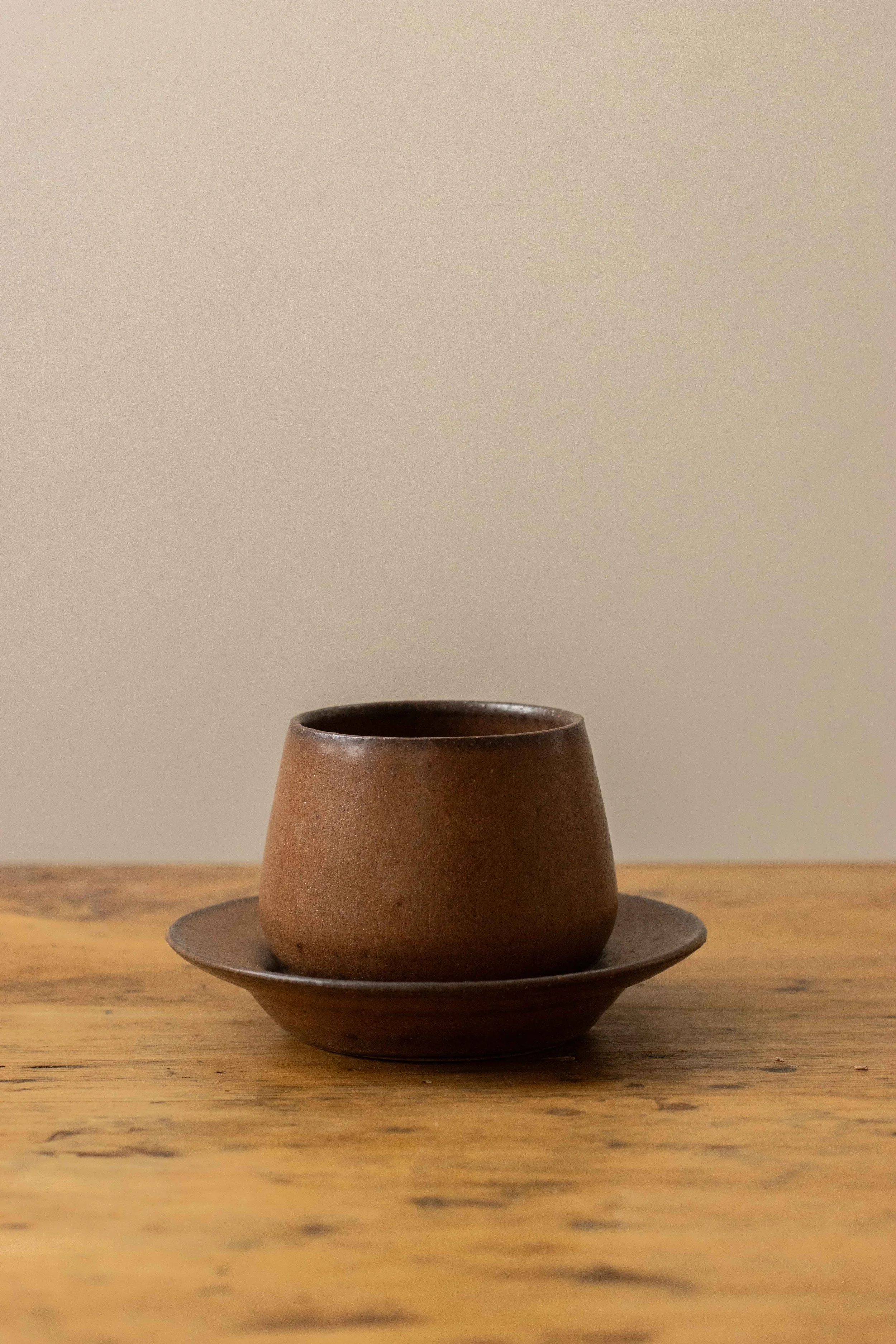 Cup and saucer in bark
