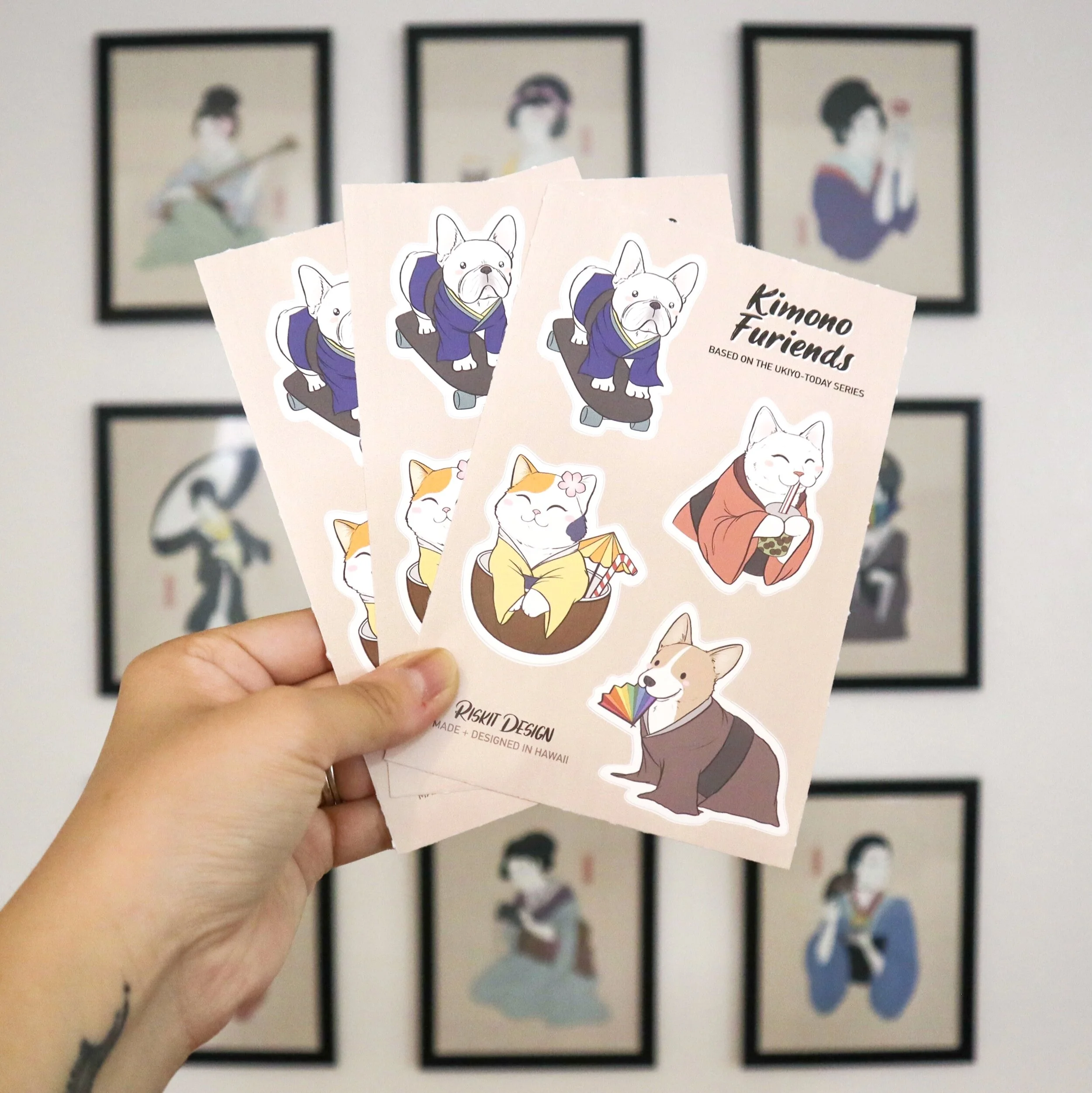 Kimono Furiends | Vinyl Sticker Sheet