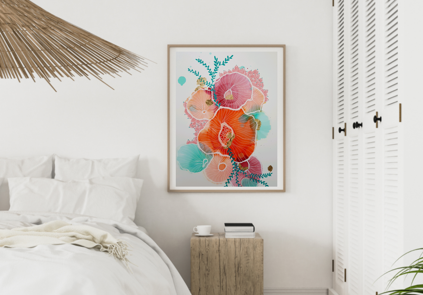 Coral abstract art print — juliemariedesign
