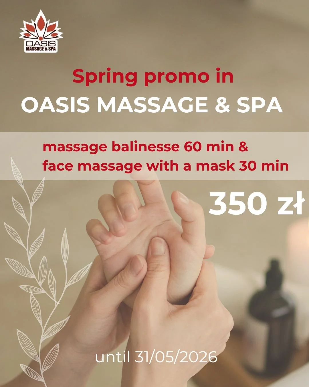 OFFER:  Balinesse Massage 60' + Facial Massage 30'