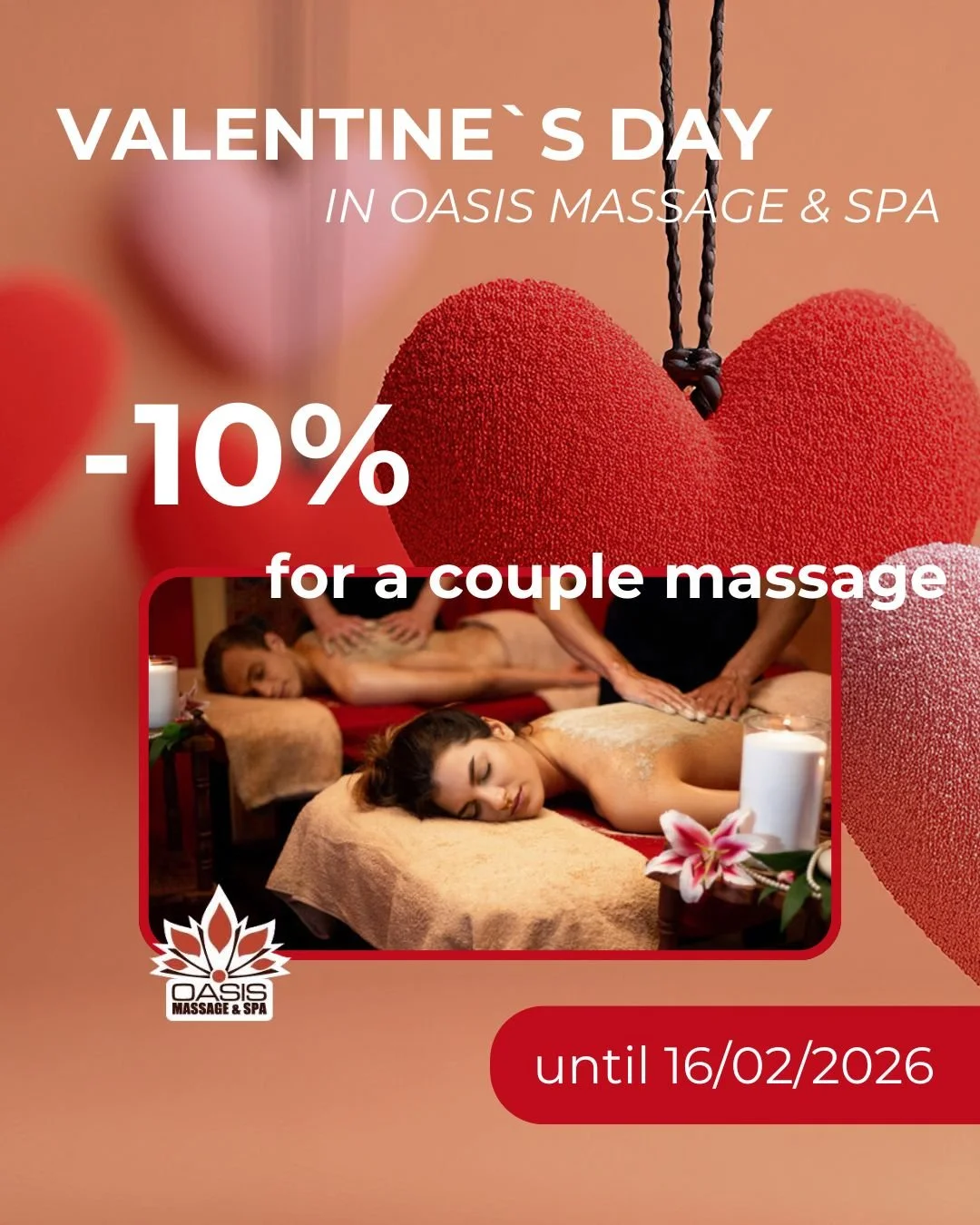 -10% for Romantic massage for couples 60'
