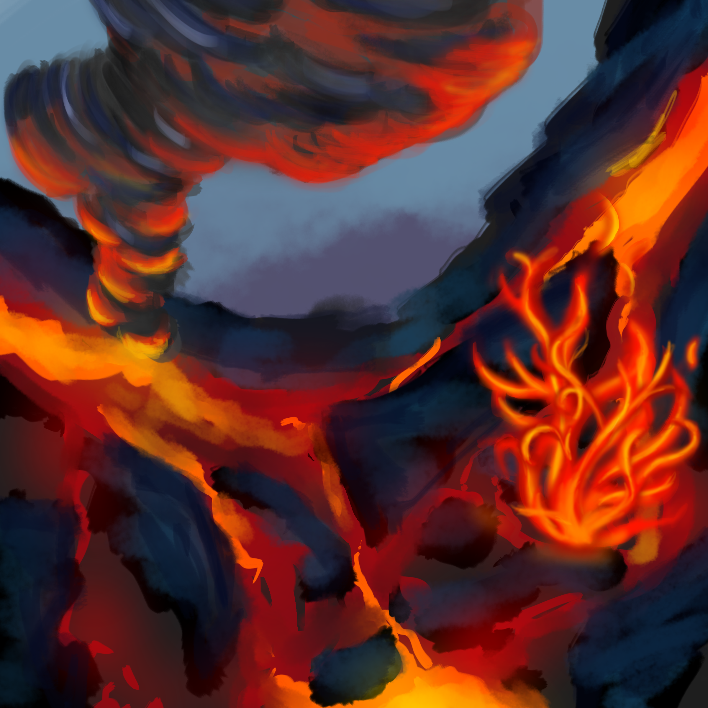 Practice in creating lava, fire and smoke in under an hour.