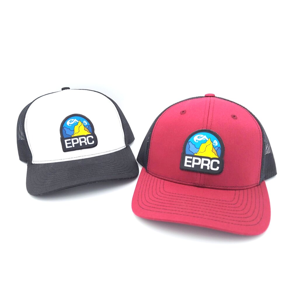 Logo Trucker Hat: Sublimated Patch — Estes Park Rock Climbing