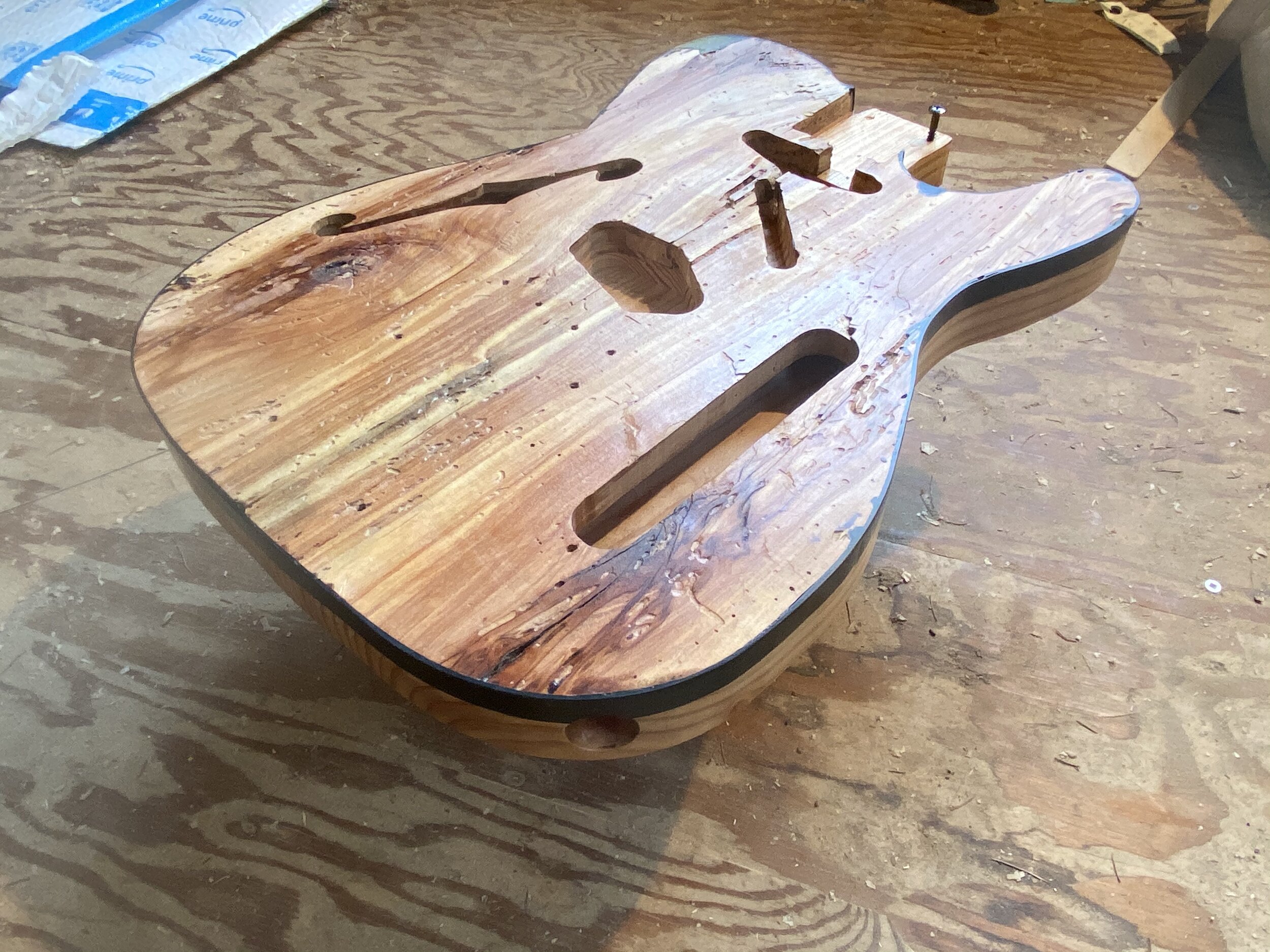 Three coats of water-based polyurethane ▸