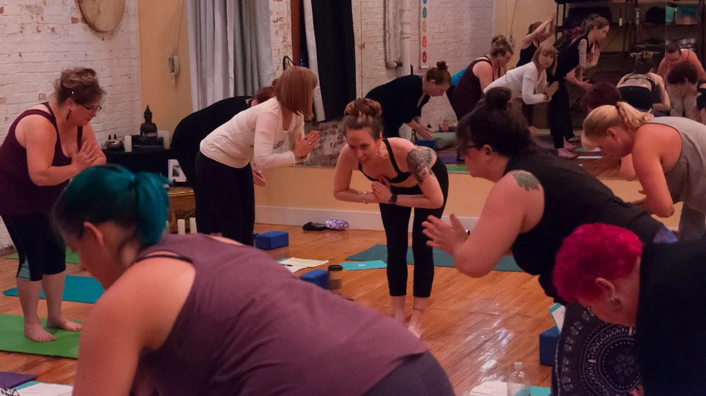 Dancers in an Alignment workshop