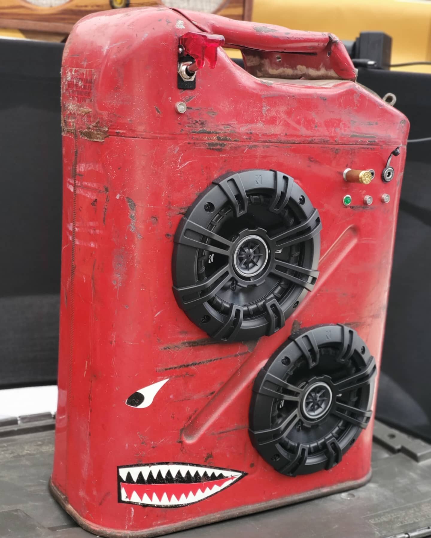 Another new Jerry can speaker off to a new home today. I really like making these and repurposing cool stuff. #tinkeraudio #custom #bluetooth #speaker #handmade #unique #oneofakind #upcycle #repurpurposed #veteranmade #veteranartist #Veteran #voctrib