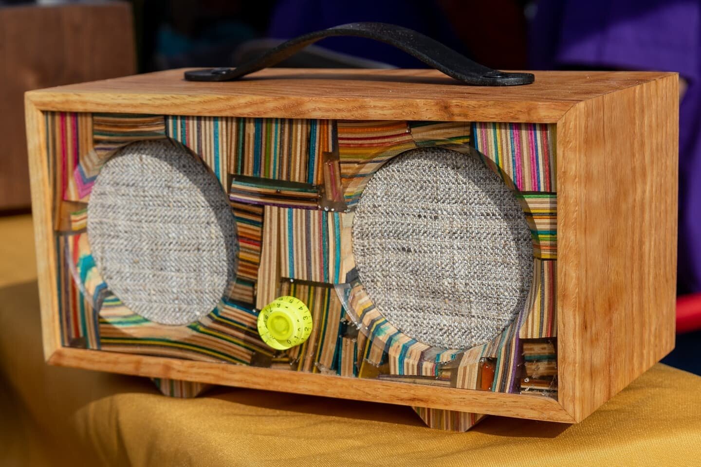 Another awesome speaker off to a new home. I love making speakers out of skateboard decks, and this one cane after making a lot of other speakers, and saving all the pieces from it. I'm beyond happy that it found a new home and look forward to making