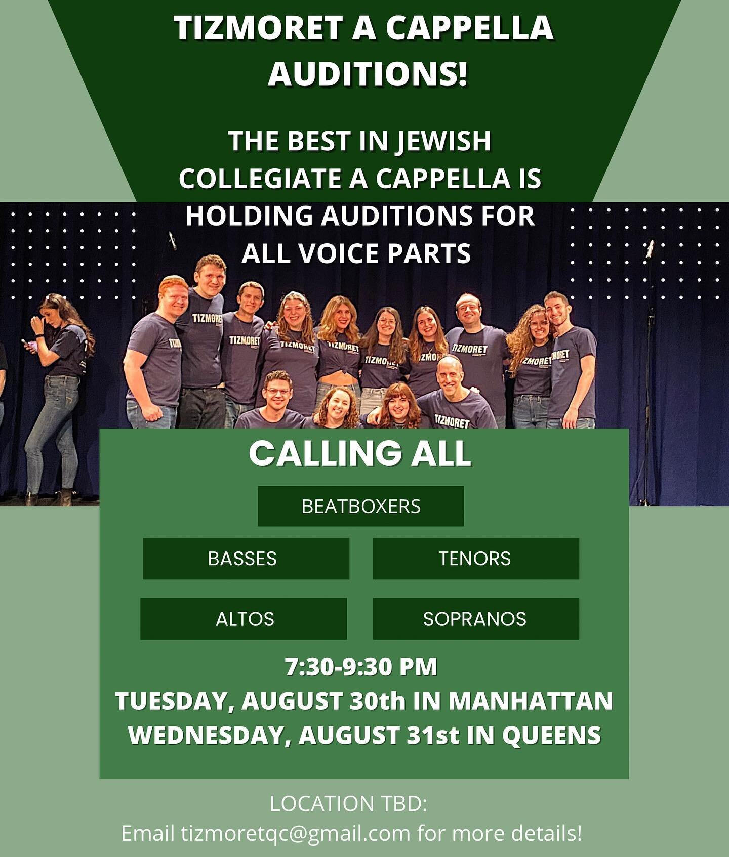 If you&rsquo;ve always wanted to be in an acapella group, now is your chance!! Click the link in our bio to sign up to audition!!
