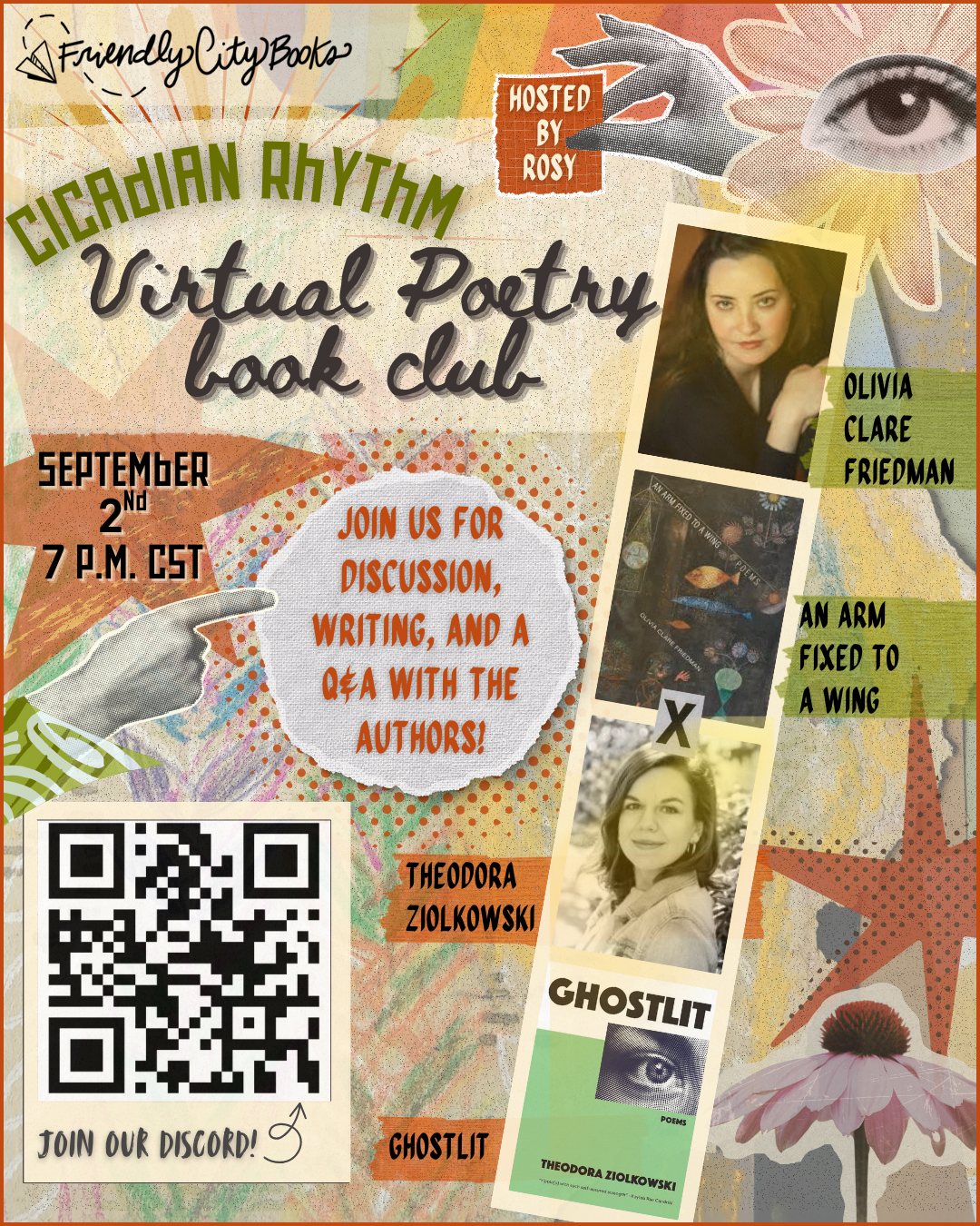 Poetry Club with Olivia Clare Friedman and Theodora Ziolkowski