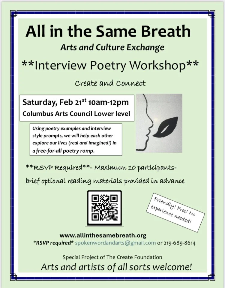 All In the Same Breath: Arts &amp; Culture Exchange - Interview Poetry Workshop