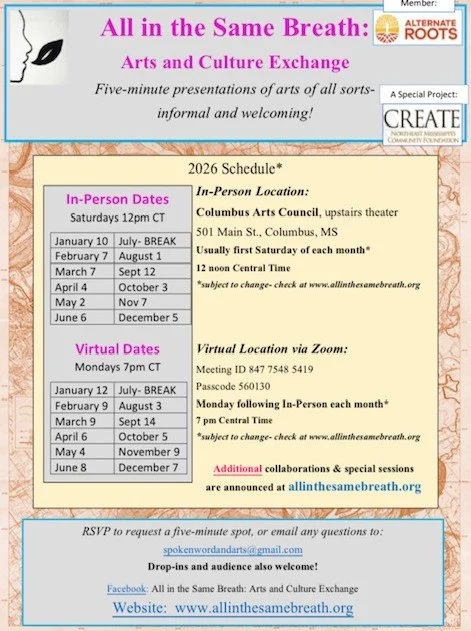 All In the Same Breath: Interview Poetry Workshop (Virtual)