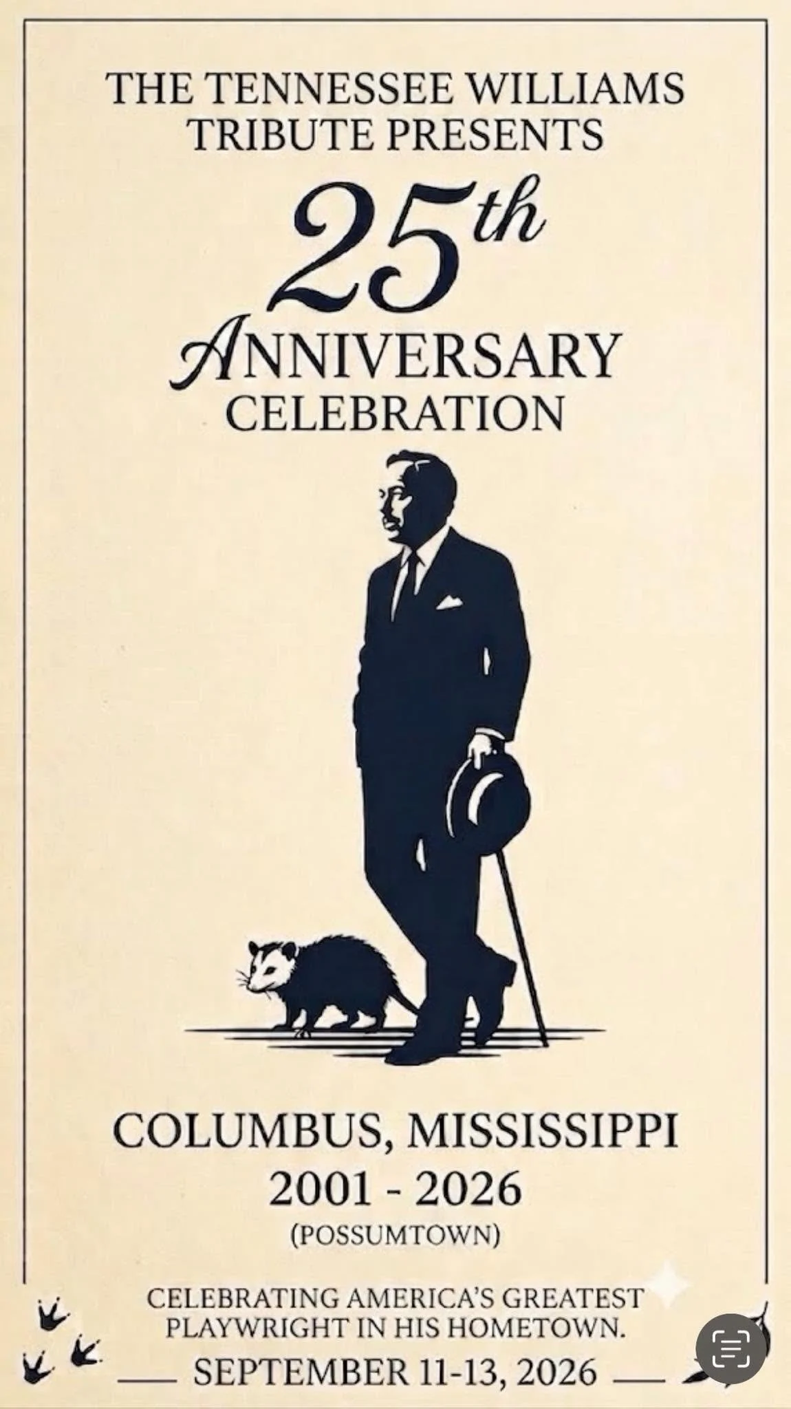 Tennessee Williams Tribute 25th Anniversary Celebration
