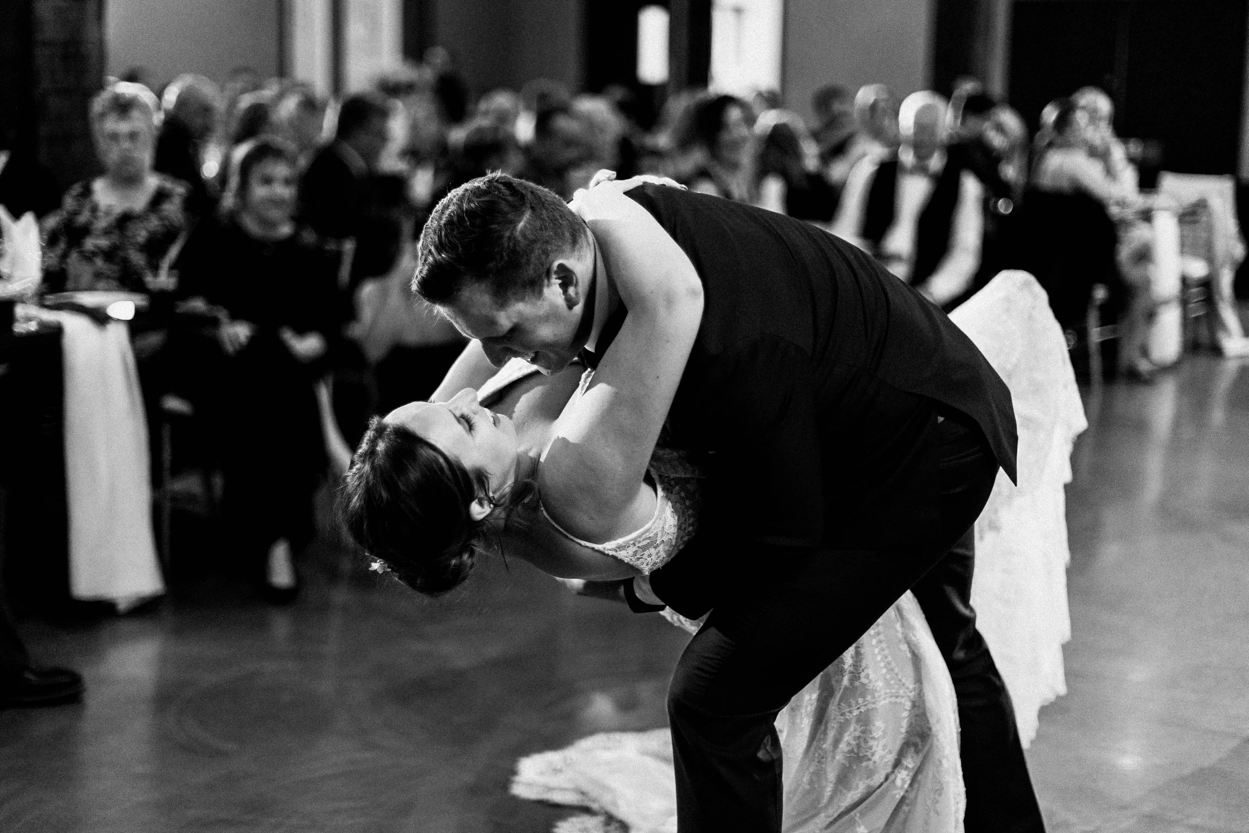 Bride and groom dancing at Humble Beginnings Event Venue Ontario.