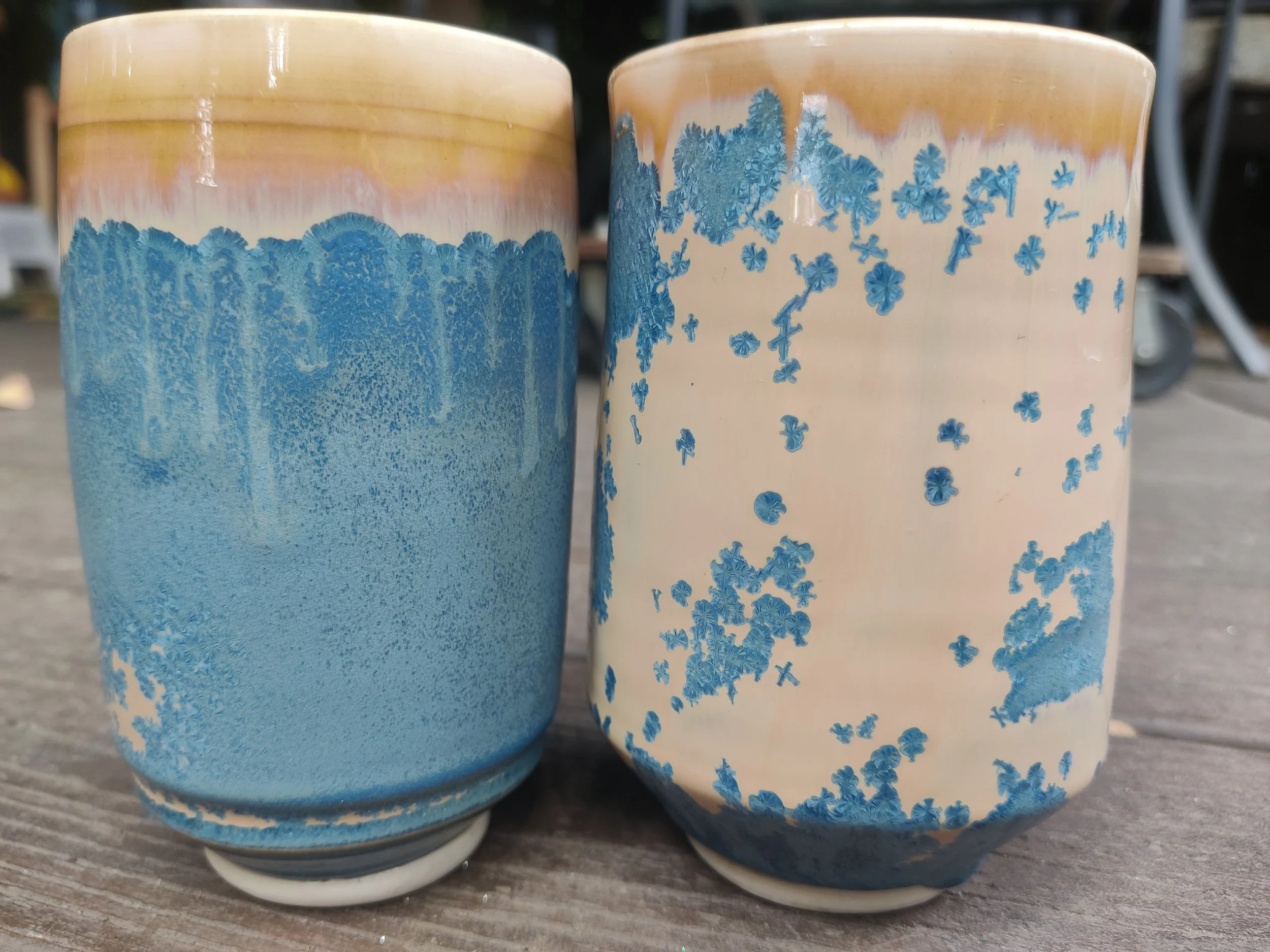 Controlling crystals - application and heat is key (crystal glazes)