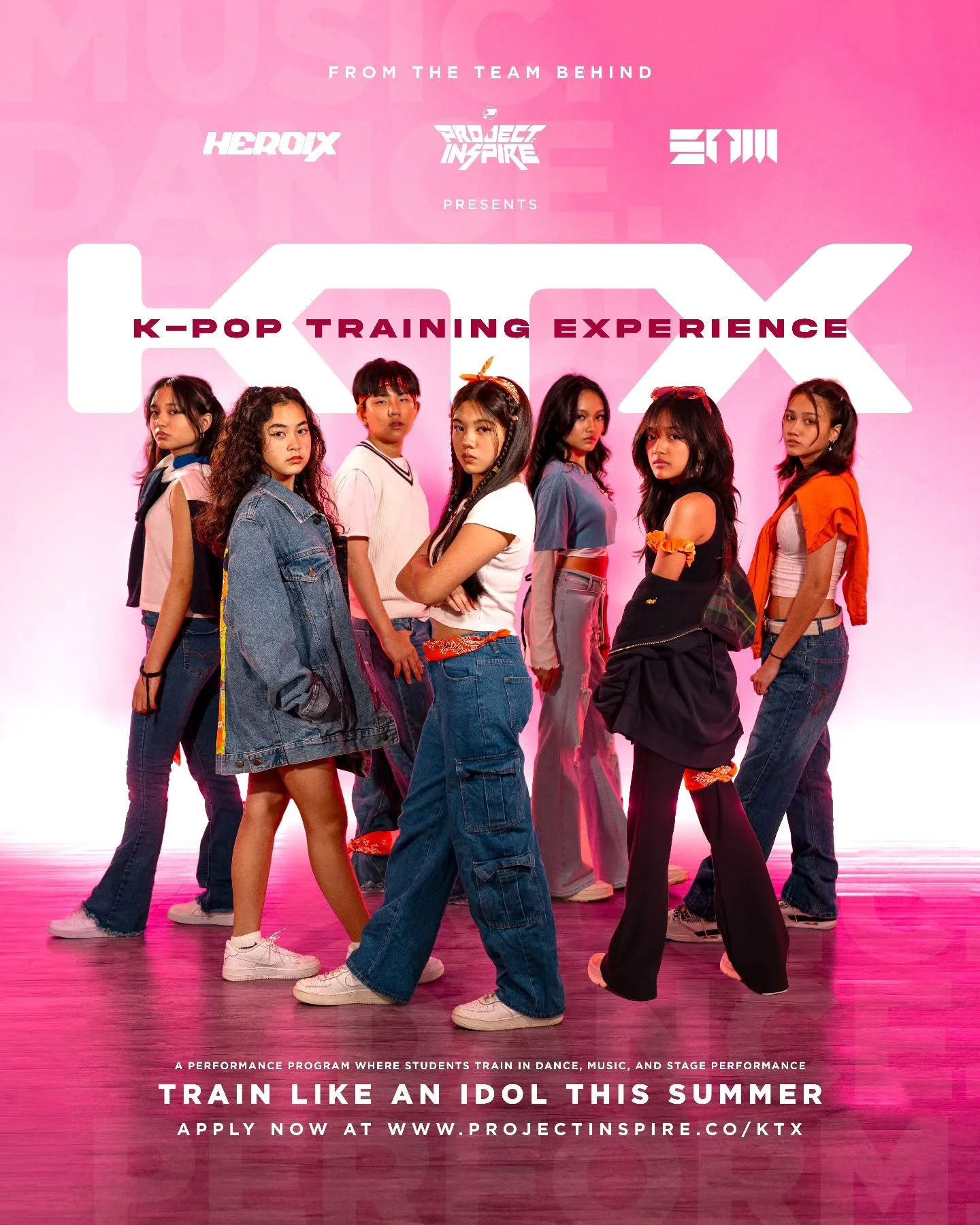 Something new is coming this Summer 🫰🏽

Introducing KTX &mdash; K-Pop Training Experience

A performance program where students train in dance, music, and stage performance. Select students will have the opportunity to be chosen for the KTX Debut T