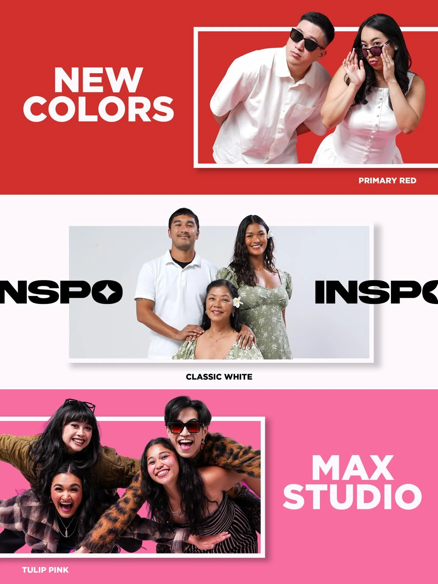 New season. New moods. 🎨

Our Max Studio just got a color refresh &mdash; built for cinematic moments, bold energy, and intentional storytelling.

From Primary Red to Tulip Pink, these backgrounds are designed to elevate your shoot and set the tone 