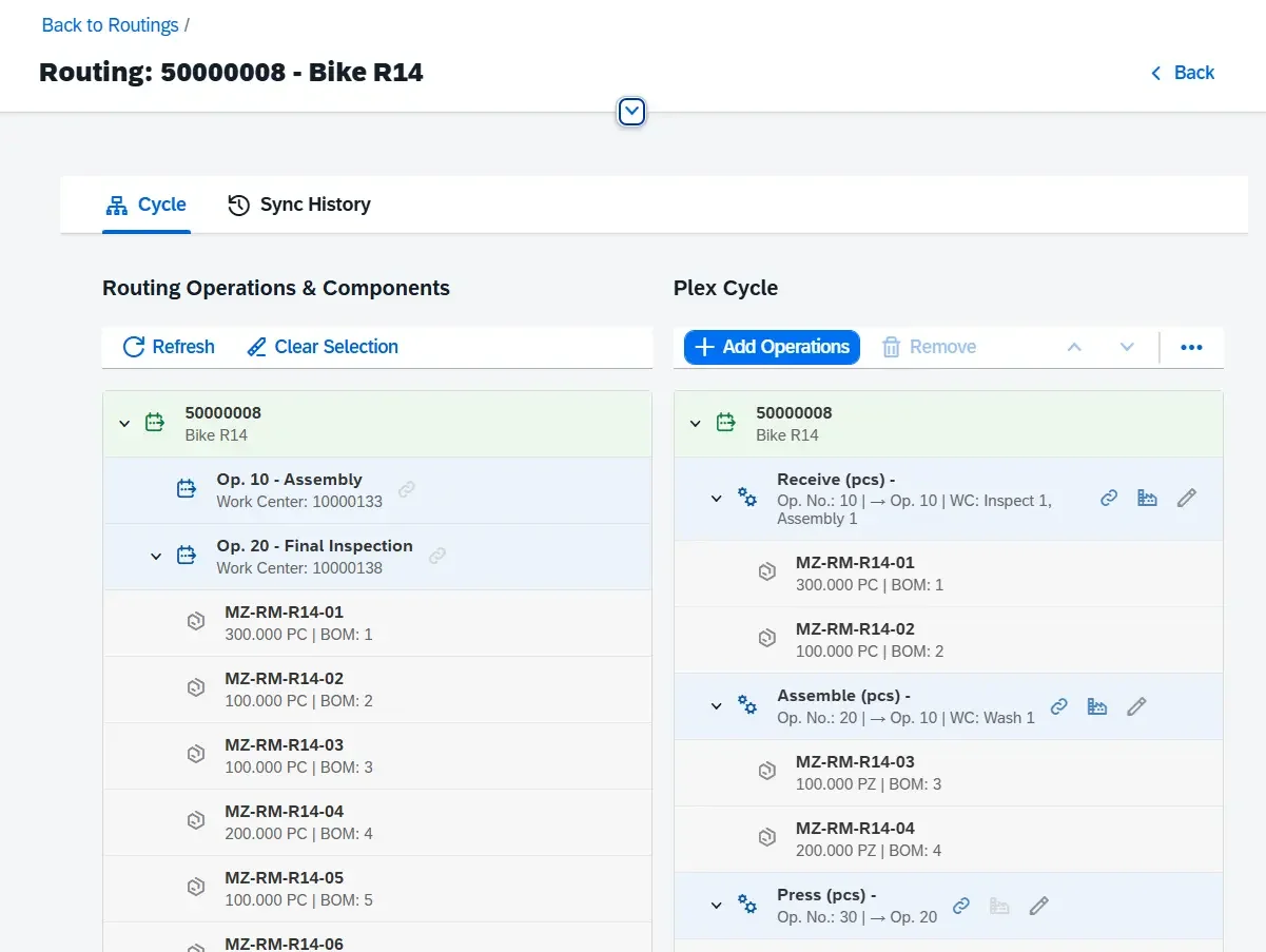 SAP Plex MES connector integration