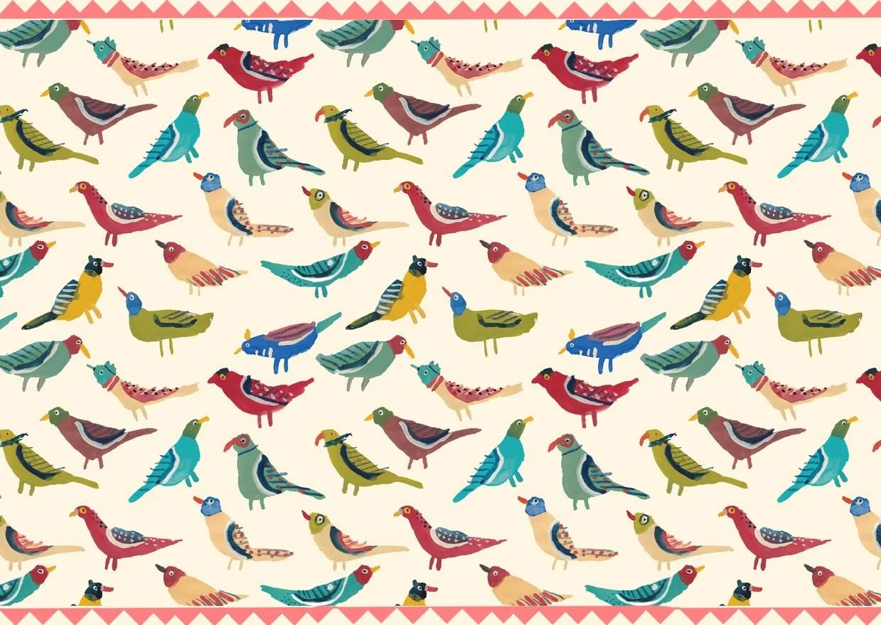A funny lil bird repeat pattern&hellip; Who&rsquo;s your favorite?!

#illustration #art #printandpattern #patterndesign #repeatpattern
