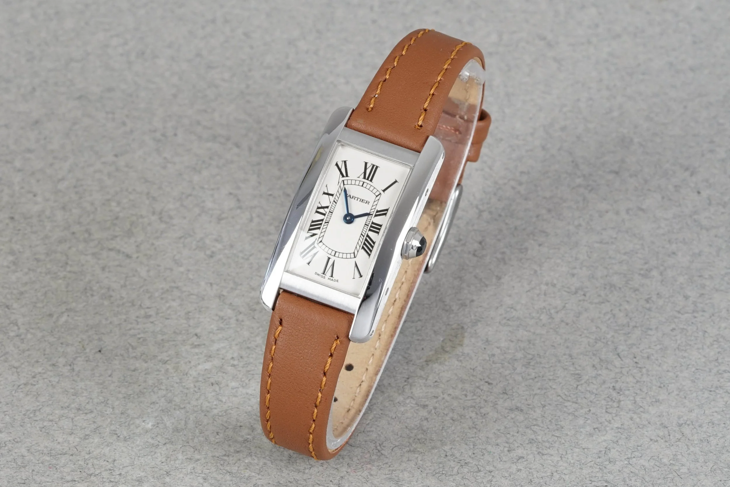 CARTIER TANK AMERICAINE 18CT WHITE GOLD W/ PAPERS REF. W2601956 CIRCA 2004