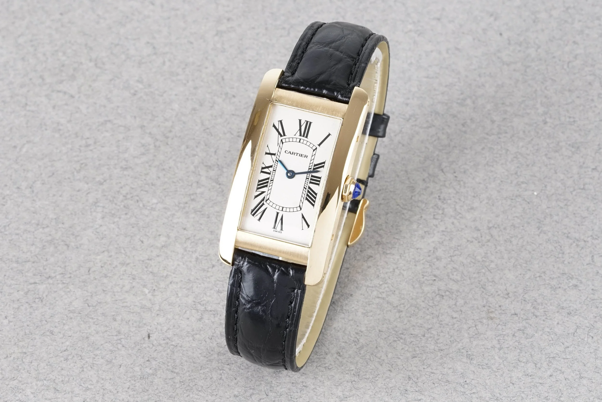 CARTIER TANK AMERICAINE 18CT GOLD W/ GUARANTEE CARD REF. W2601456 1720 CIRCA 2018