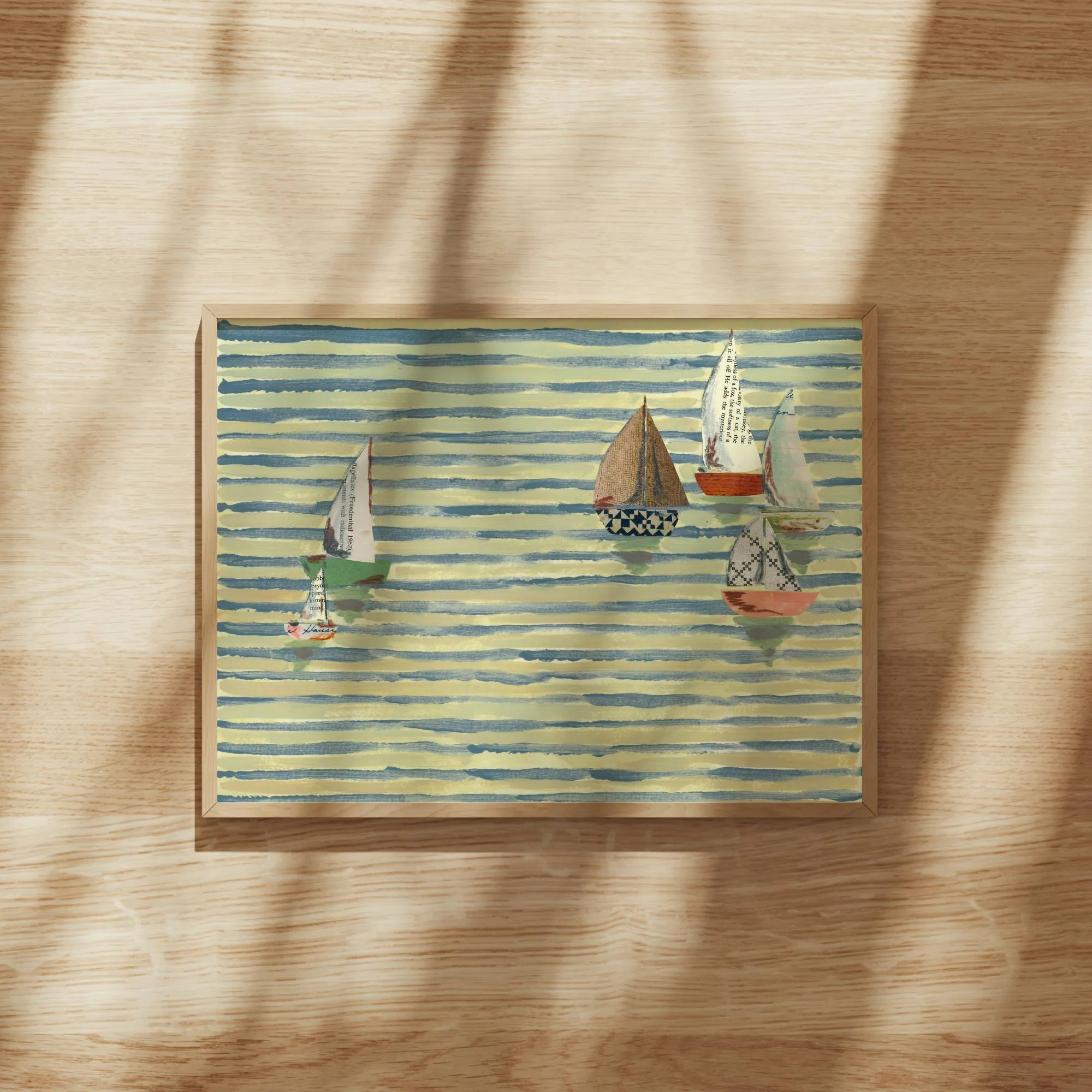 Nautical Sailboat Art, large art for big walls, colorful travel poster, fun coastal art print, midcentury modern vintage retro beach decor