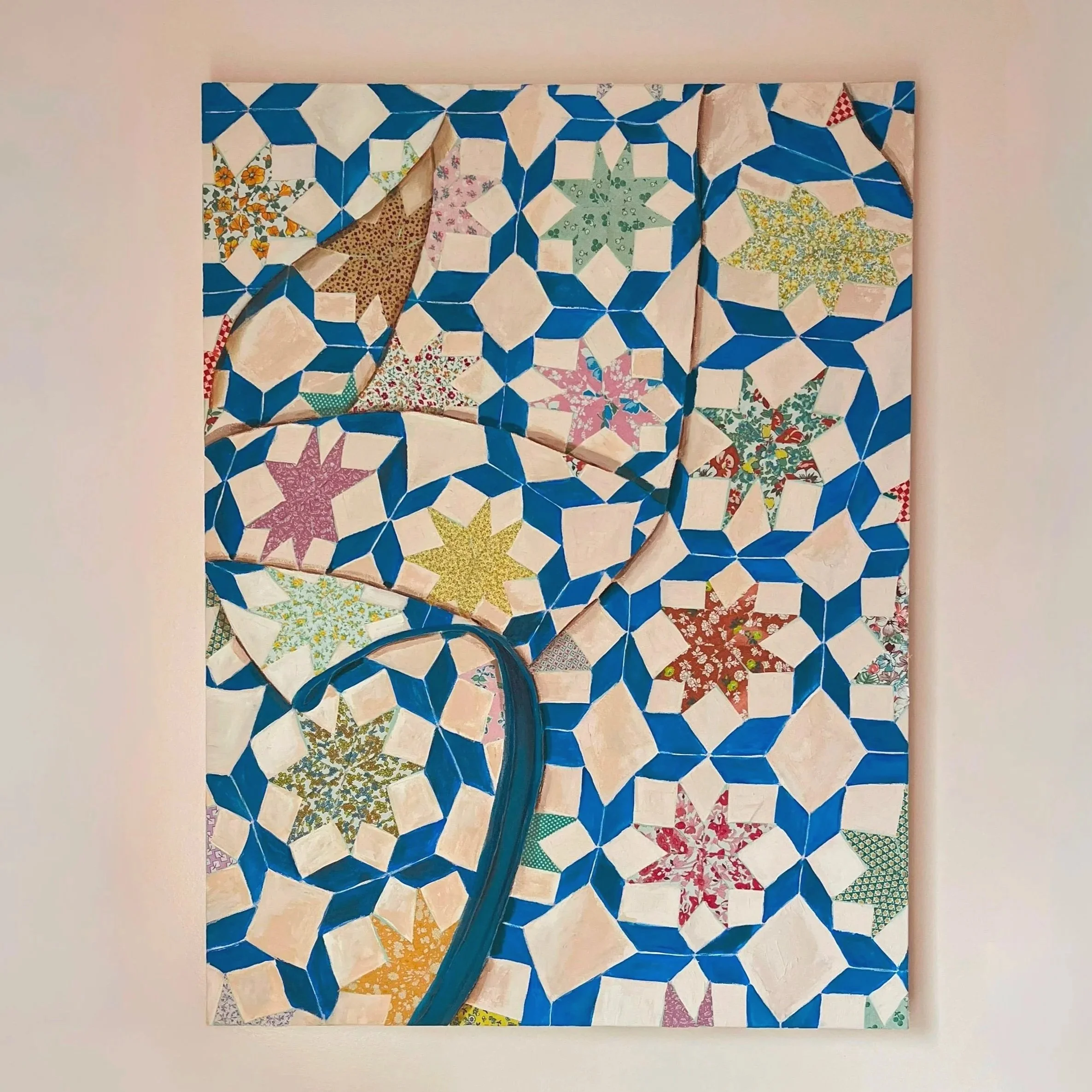 Quilted 3, 30"x40" Original Painting