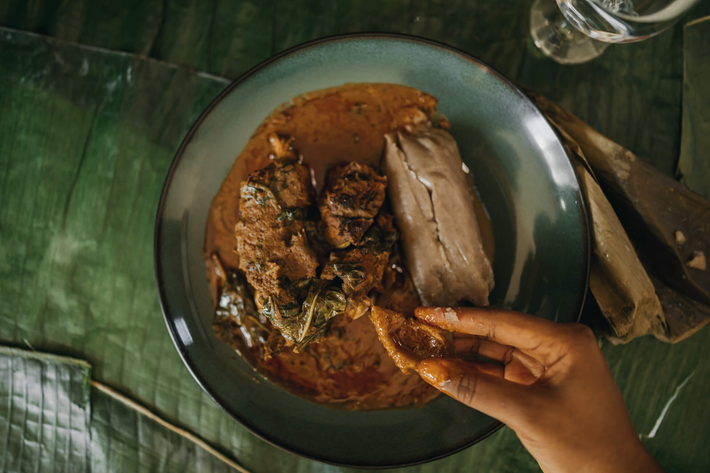 kwacoco and banga soup-cameroon cuisine-kengs kitchen.jpeg