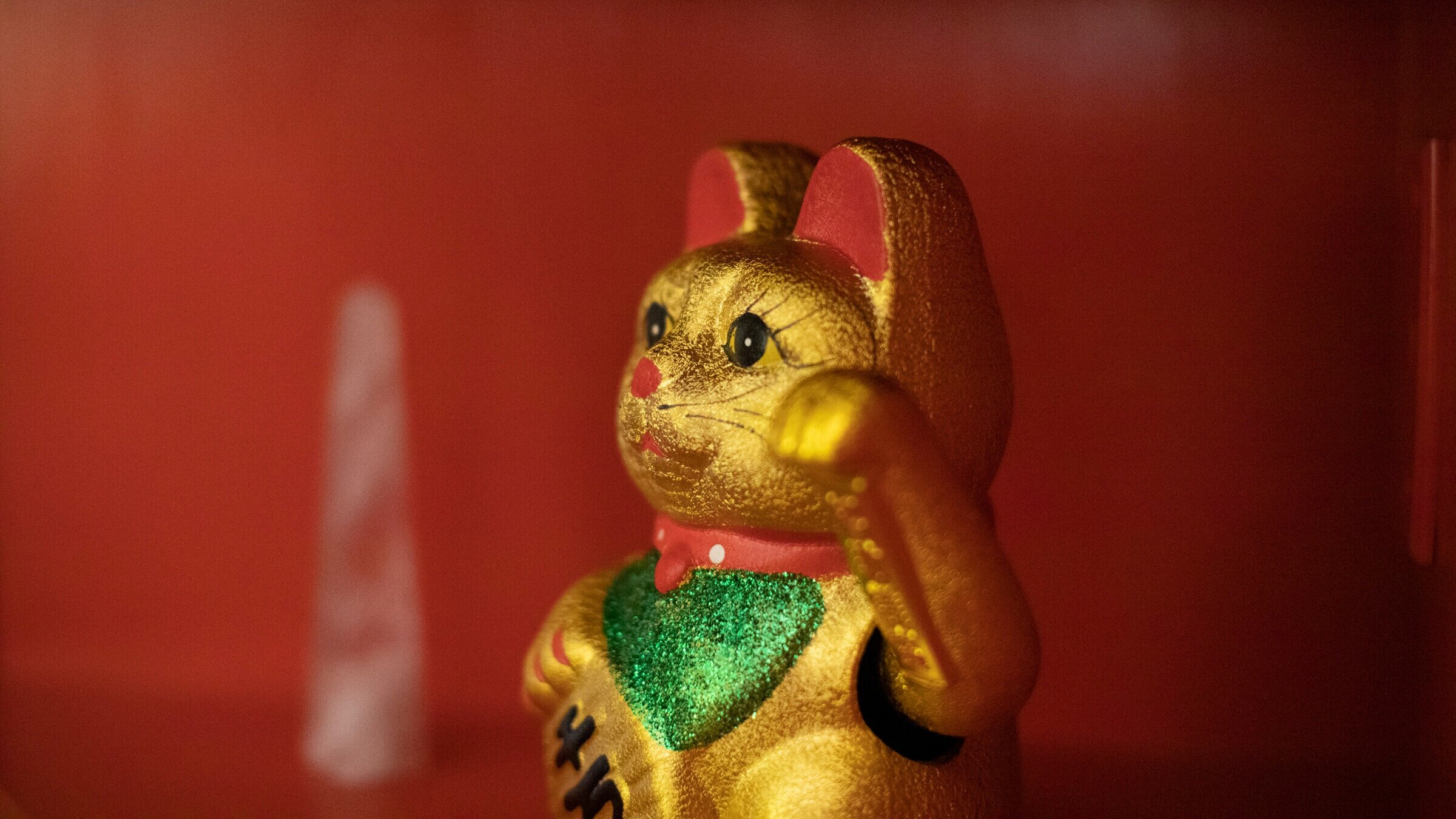  Photo of a lucky cat figurine in Julie’s clinic. 