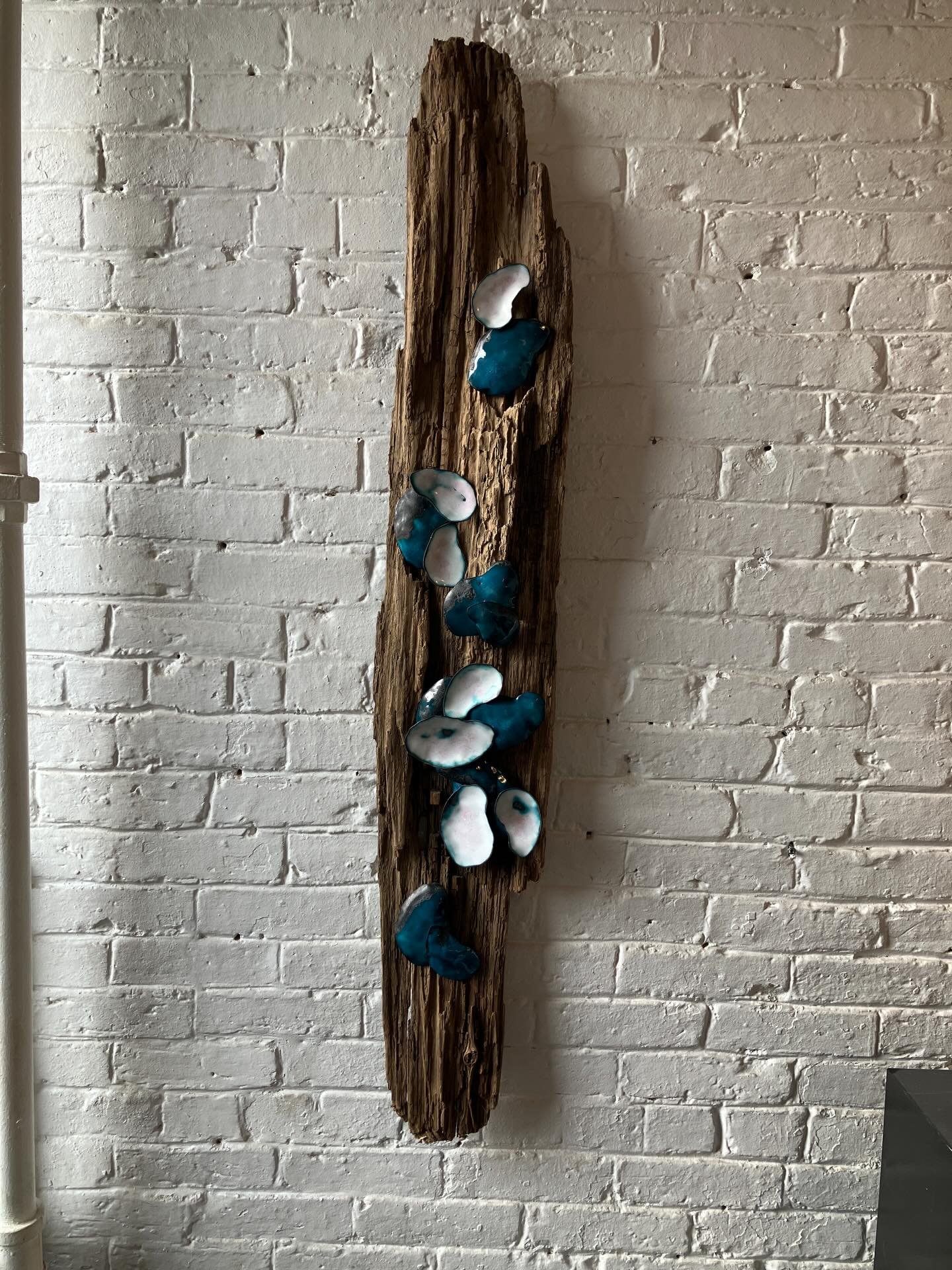 Winter beach. #winterbeach #shells #enamel #wallsculpture #simplicity