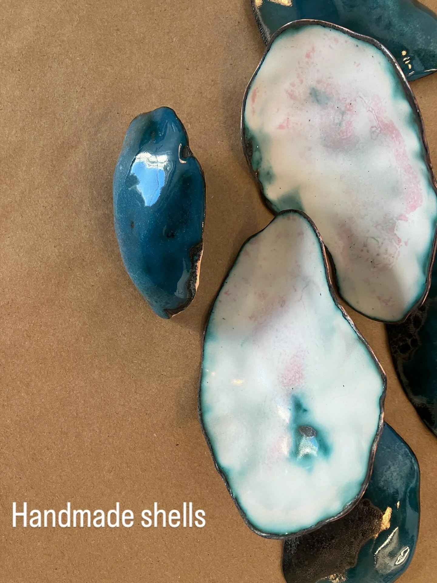 Shells mural underway . #wallsculpture #handmadeart #enamel #contemporaryart #rusticdecor