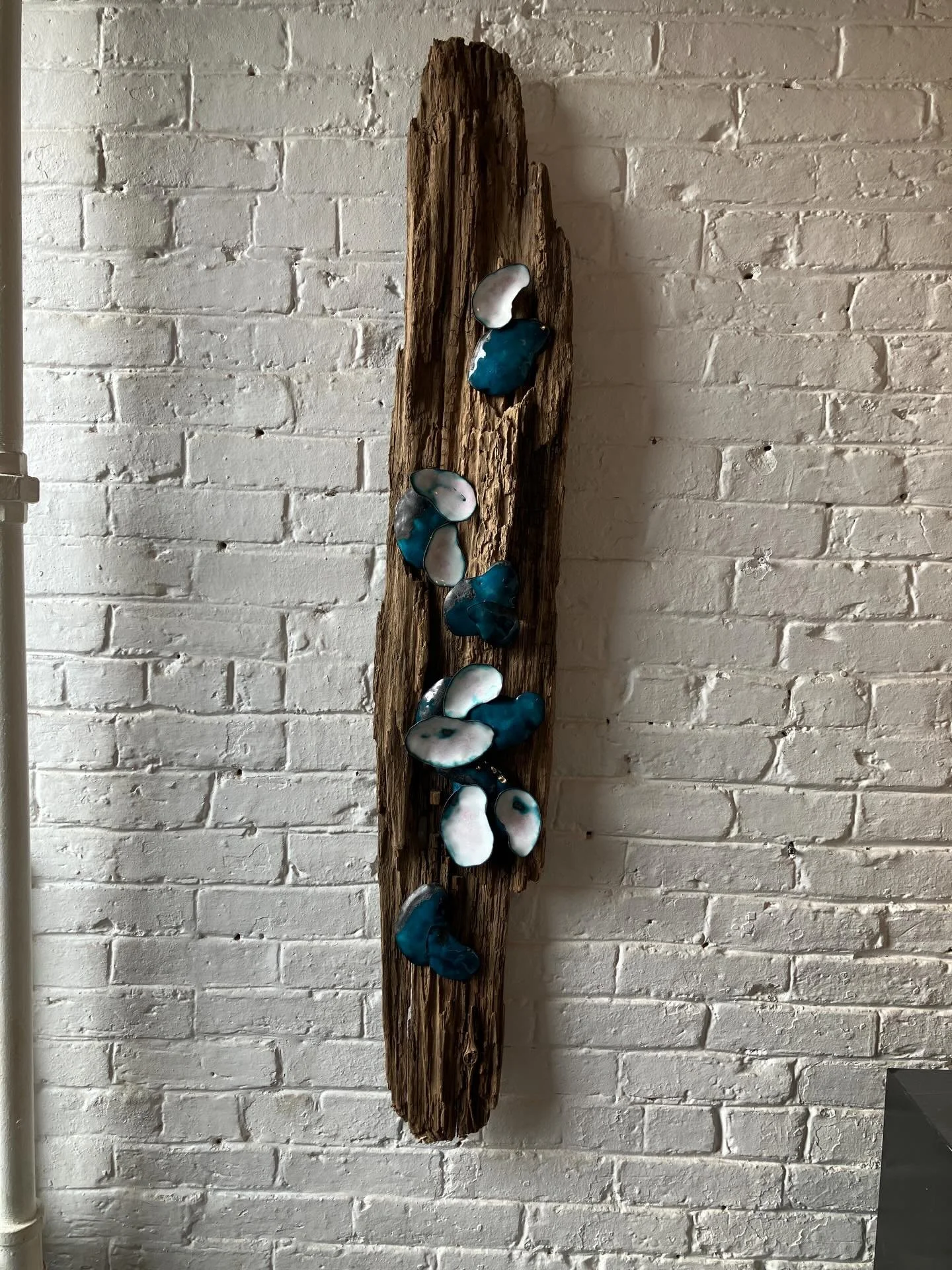 Winter beach. #winterbeach #shells #enamel #wallsculpture #simplicity