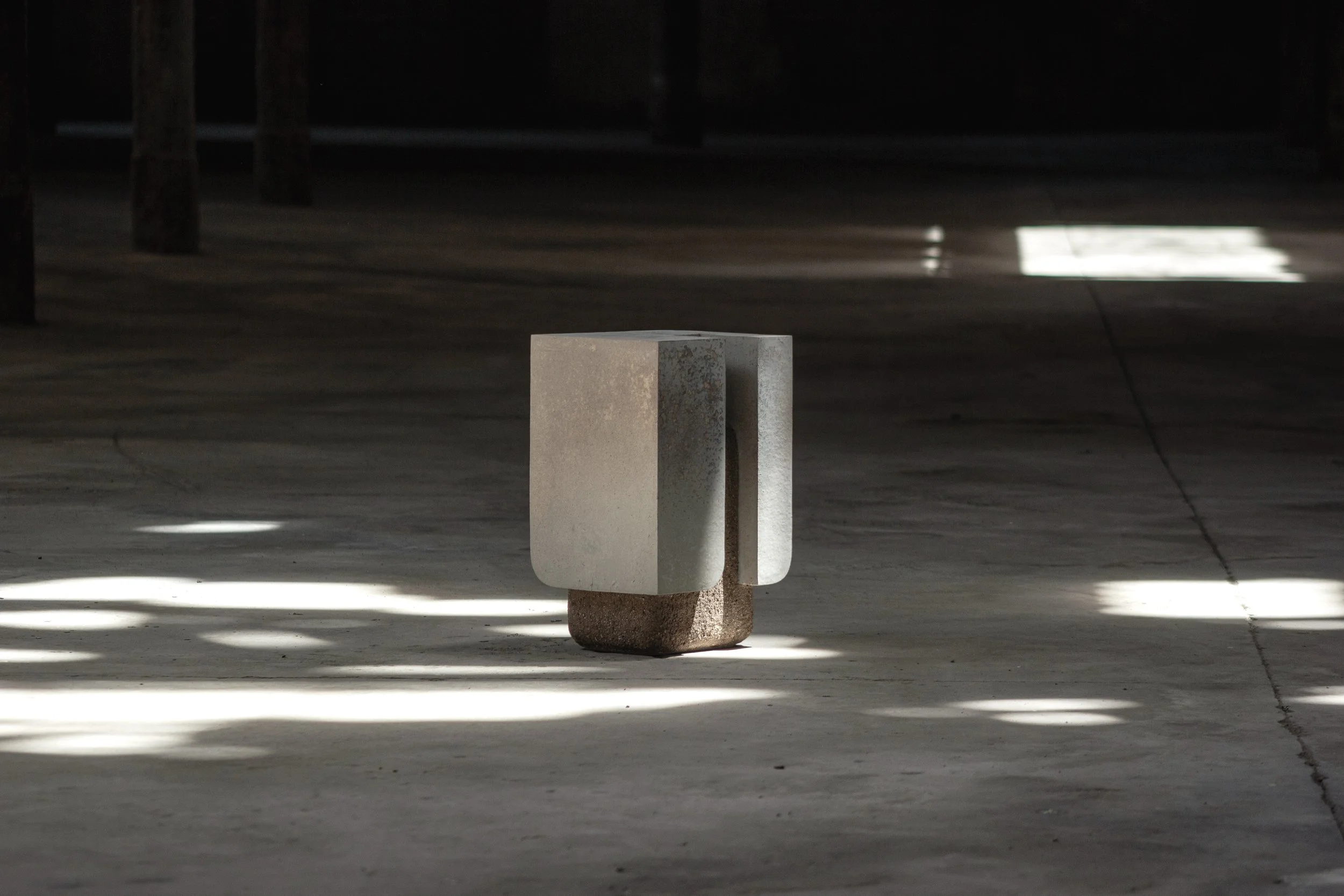 Ancora Stoneware sculpture by Marek Cwiek, available at Studiotwentyseven Gallery in New York. A blend of luxury design and artisanal craftsmanship, this piece enhances modern interiors with its minimalist form and architectural inspiration.