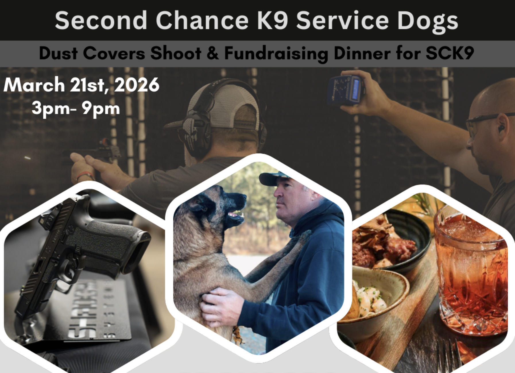 Second Chance K9 Service Dogs: Dust Covers Shoot &amp; Fundraising Dinner for SCK9