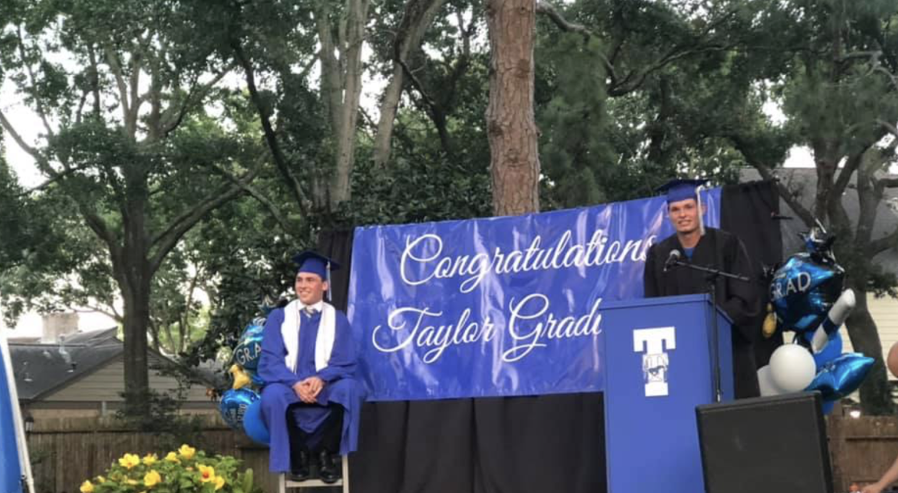 High School Graduate with Autism Hosts a Home Ceremony